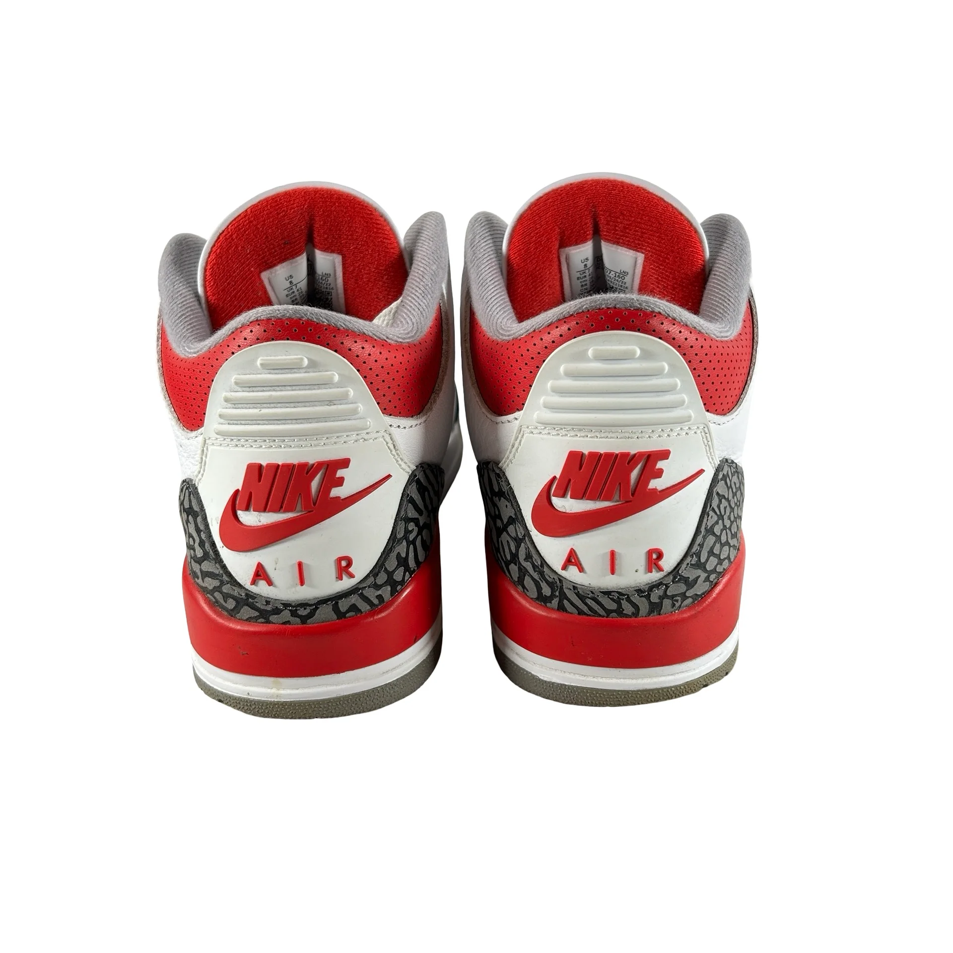 DN3707 160 Jordan 3 Retro Fire Red (2022) [USED] - 8 M (Used5) - Image 3