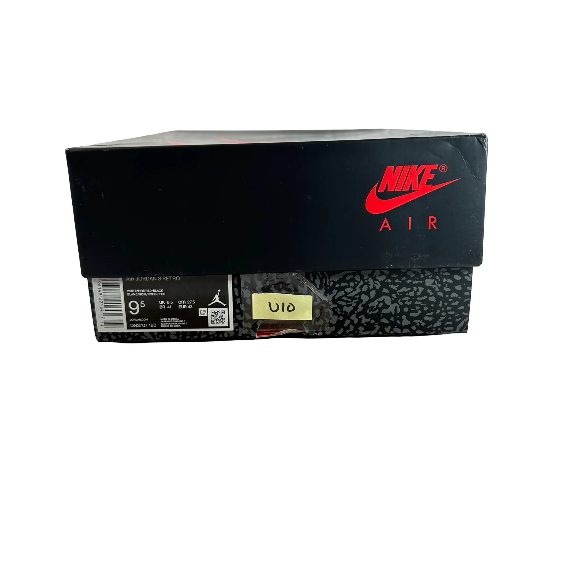 DN3707 160 Jordan 3 Retro Fire Red (2022) [USED] - 9.5 M (Used10) - Image 7