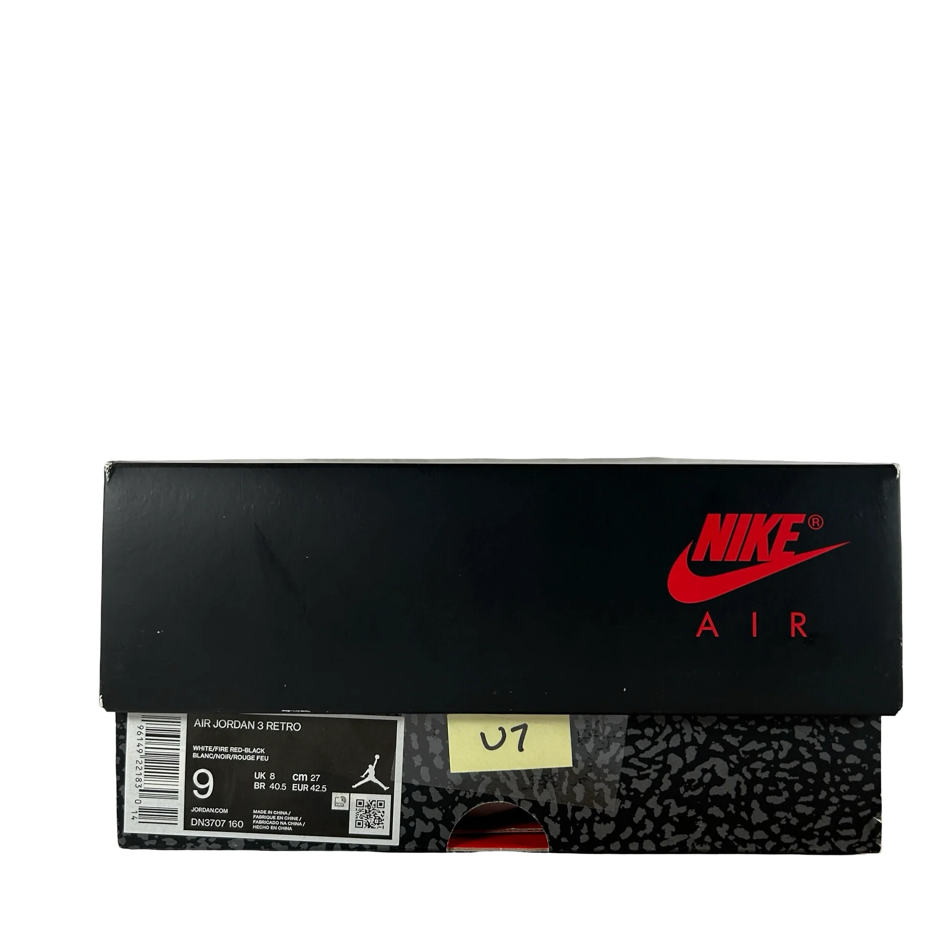 DN3707 160 Jordan 3 Retro Fire Red (2022) [USED] - 9 M (Used7) - Image 7