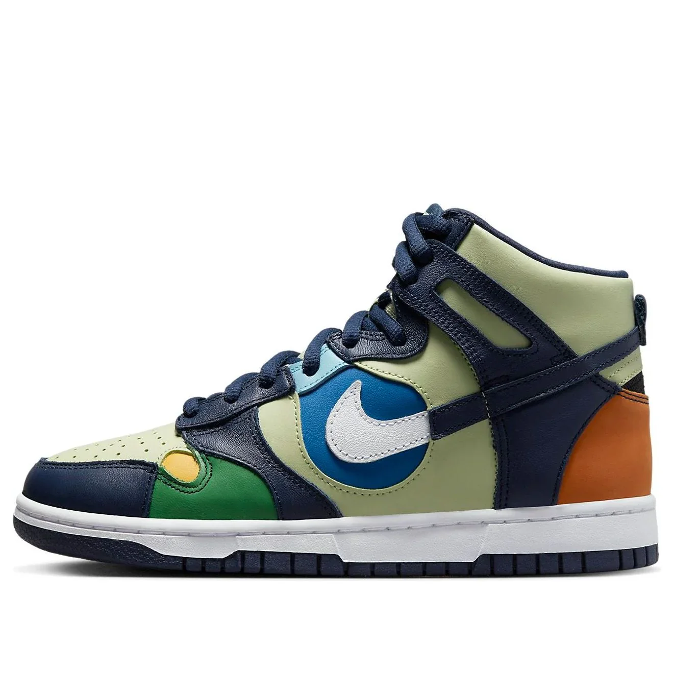 DQ7575 300 Nike Dunk High See Through Pistachio Midnight Navy (Women's)