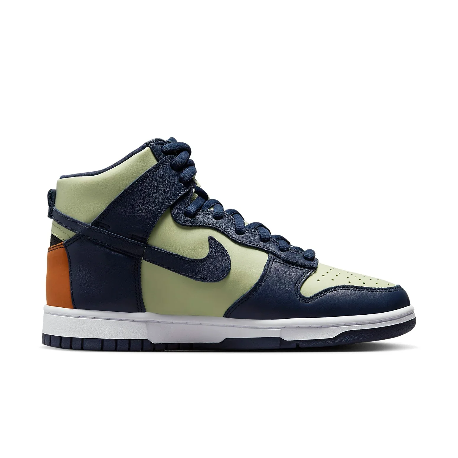 DQ7575 300 Nike Dunk High See Through Pistachio Midnight Navy (Women's) - Image 2