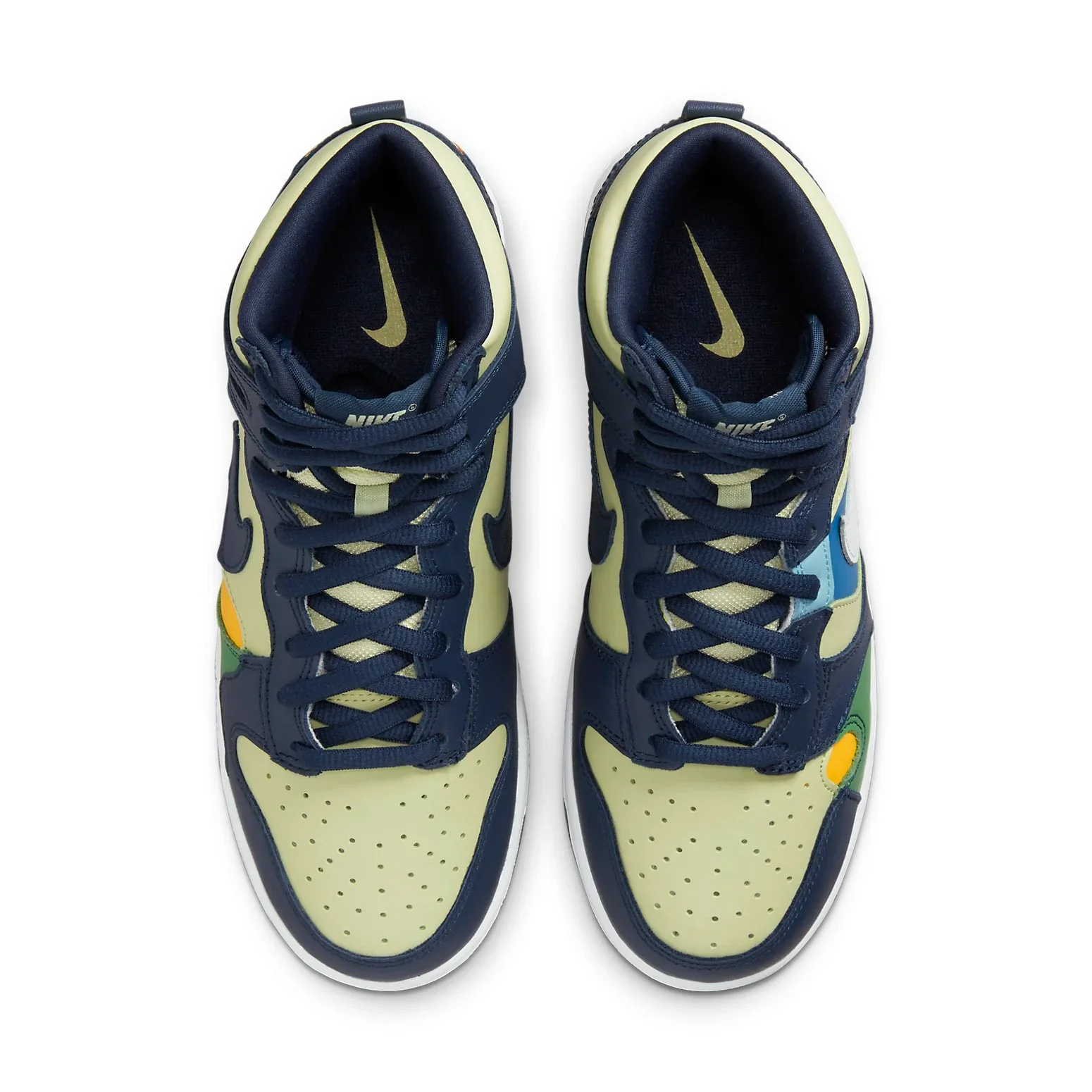 DQ7575 300 Nike Dunk High See Through Pistachio Midnight Navy (Women's) - Image 4