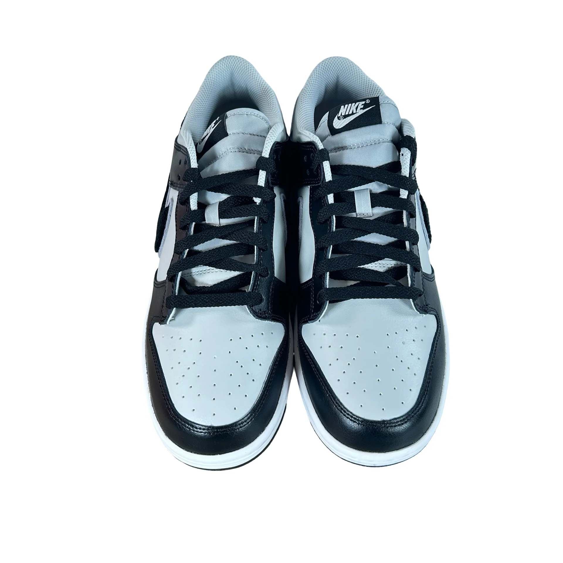 DQ7683 001 Nike Dunk Low Chenille Swoosh Black Grey [USED] - 10.5 M (Used) - Image 2