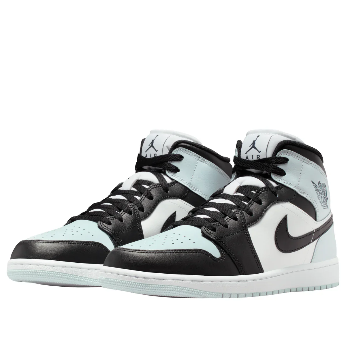 DQ8426 002 Air Jordan 1 Mid Black Aura Squadron Blue - Image 2