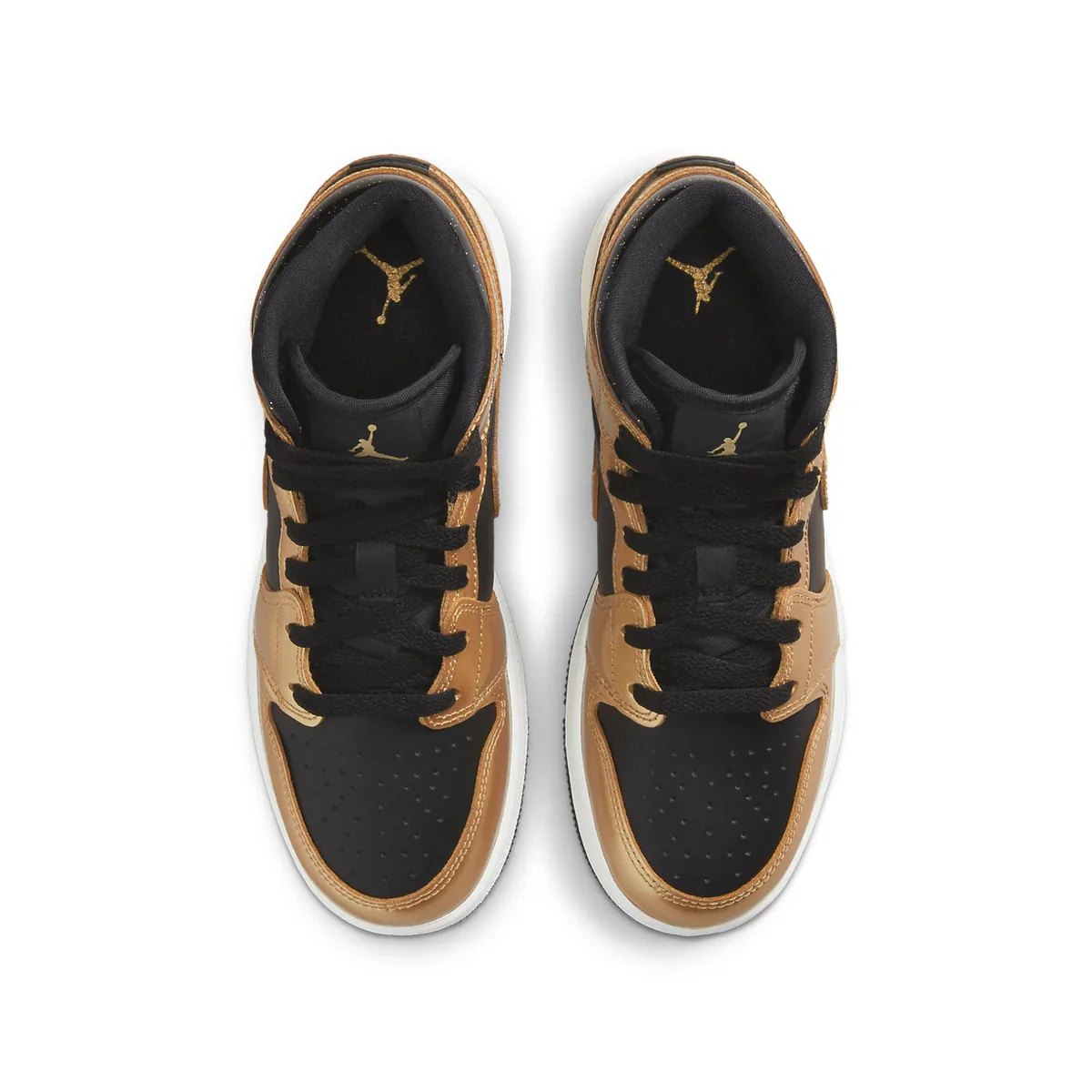 DR6967 071 Air Jordan 1 Mid SE Metallic Gold Black (GS) - Image 4