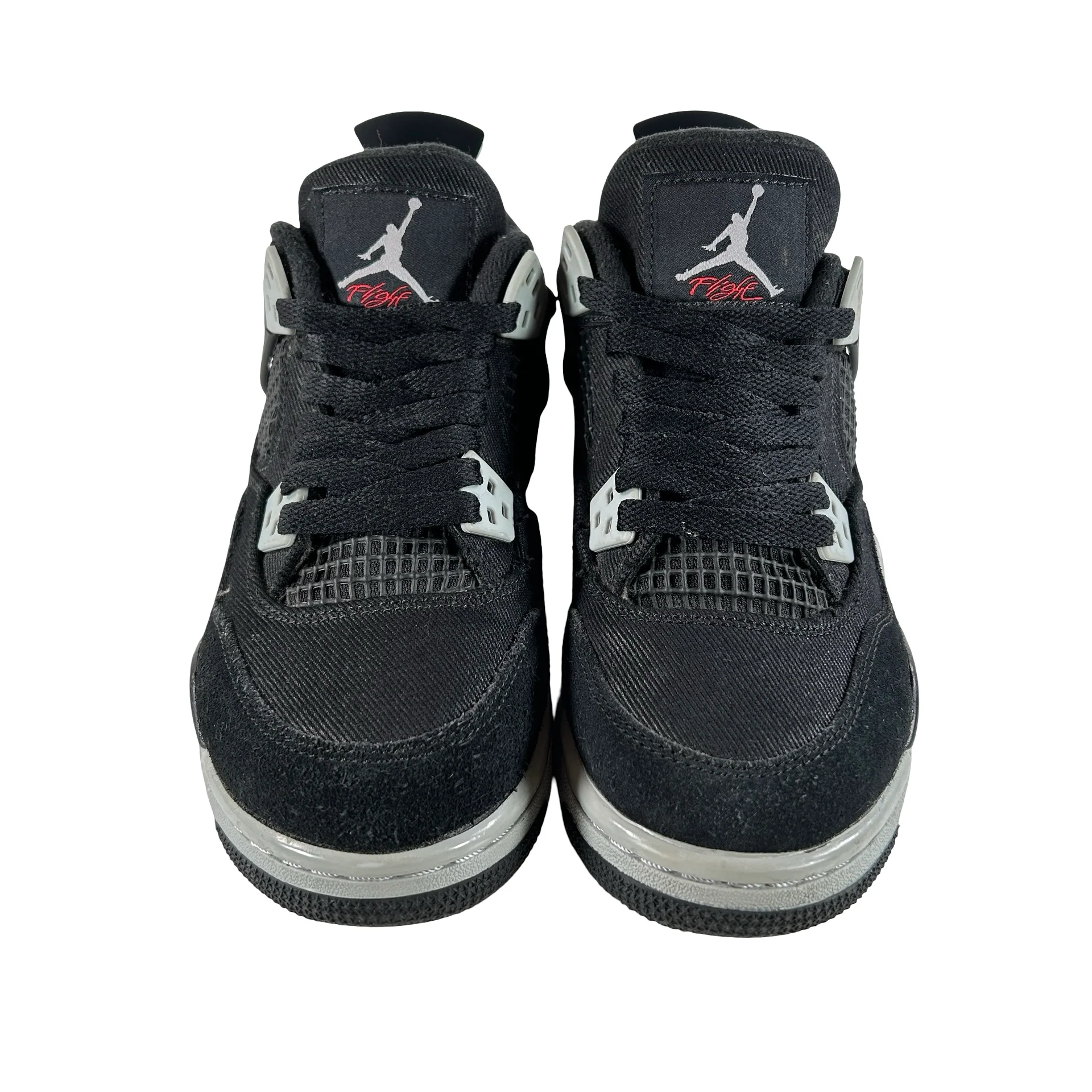 DV0553 006 Jordan 4 Retro Black Canvas GS [USED] - 5 Y (Used) (No Box) - Image 2