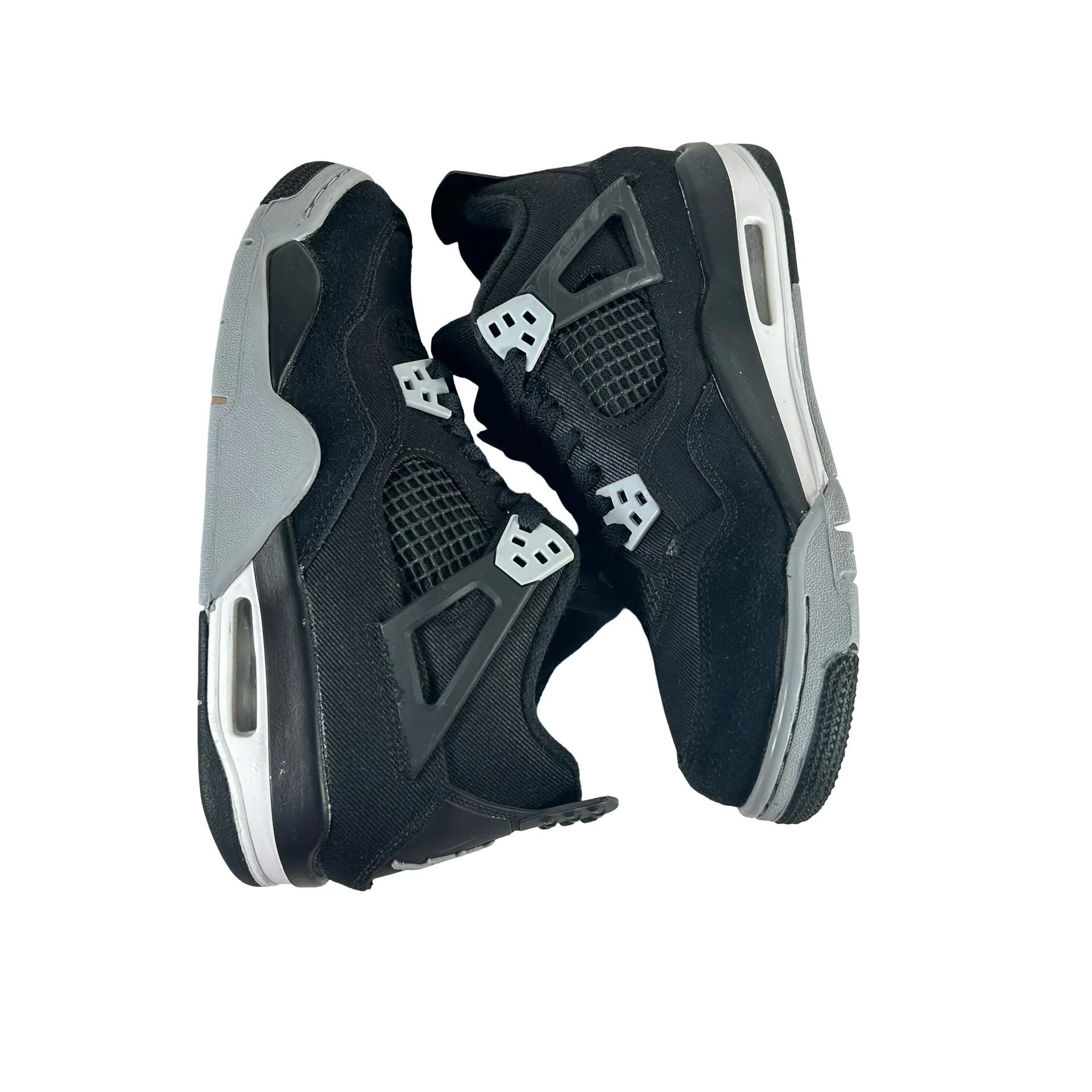 DV0553 006 Jordan 4 Retro Black Canvas GS [USED] - 7 Y (Used2) - Image 4