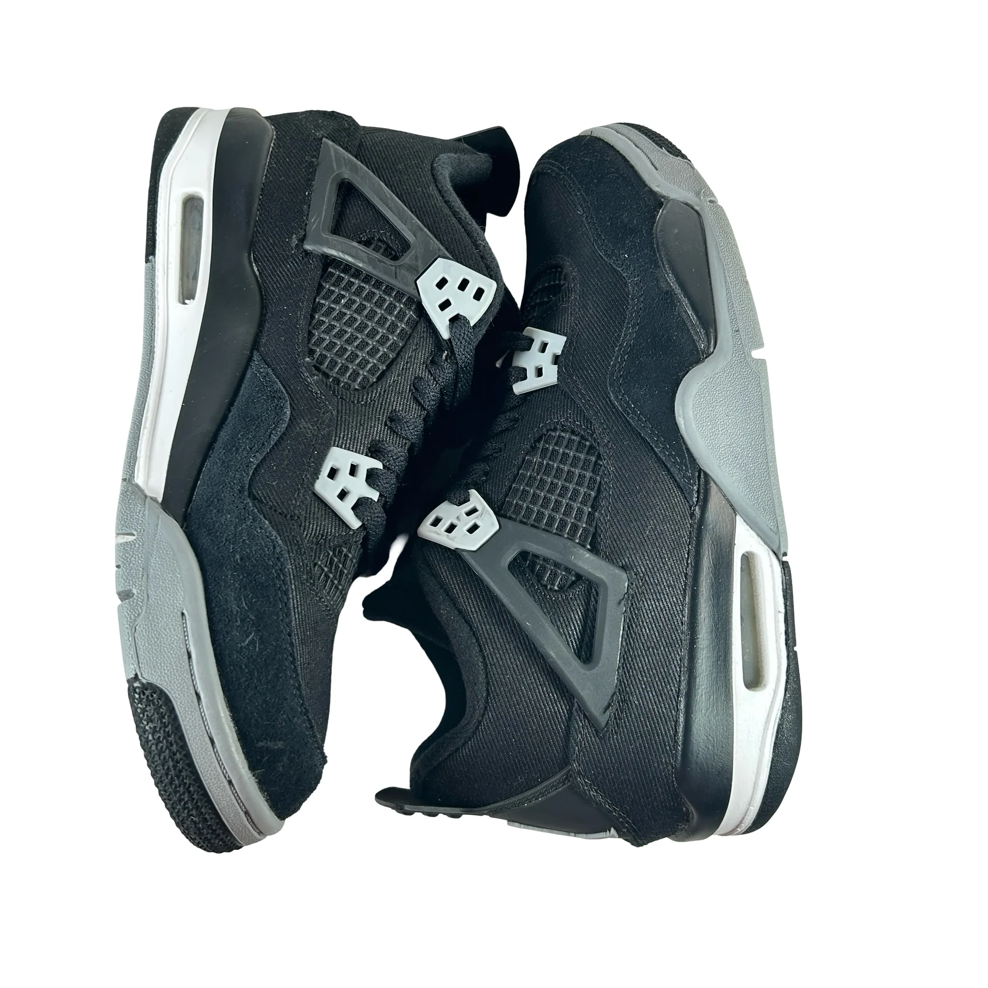DV0553 006 Jordan 4 Retro Black Canvas GS [USED] - 7 Y (Used2) - Image 5