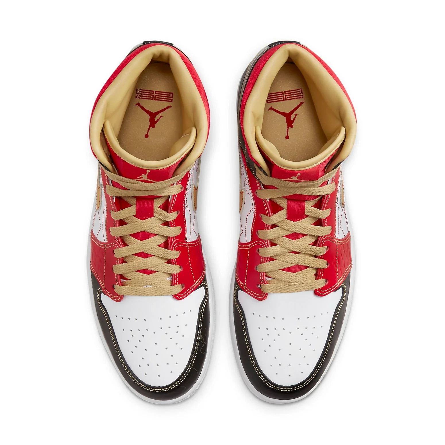 DV0576 176 Air Jordan 1 Mid XQ White Black Sport Red - Image 4
