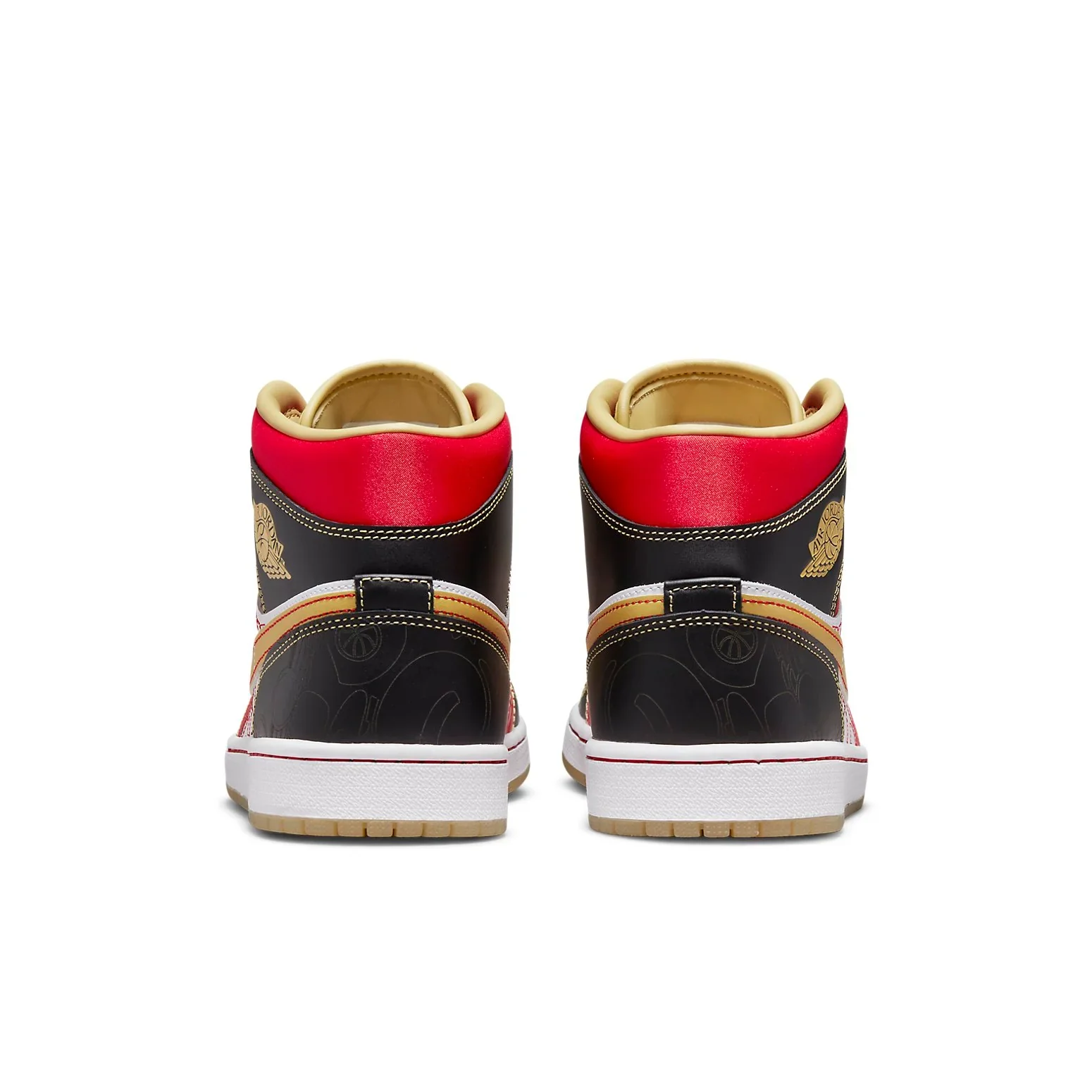 DV0576 176 Air Jordan 1 Mid XQ White Black Sport Red - Image 5