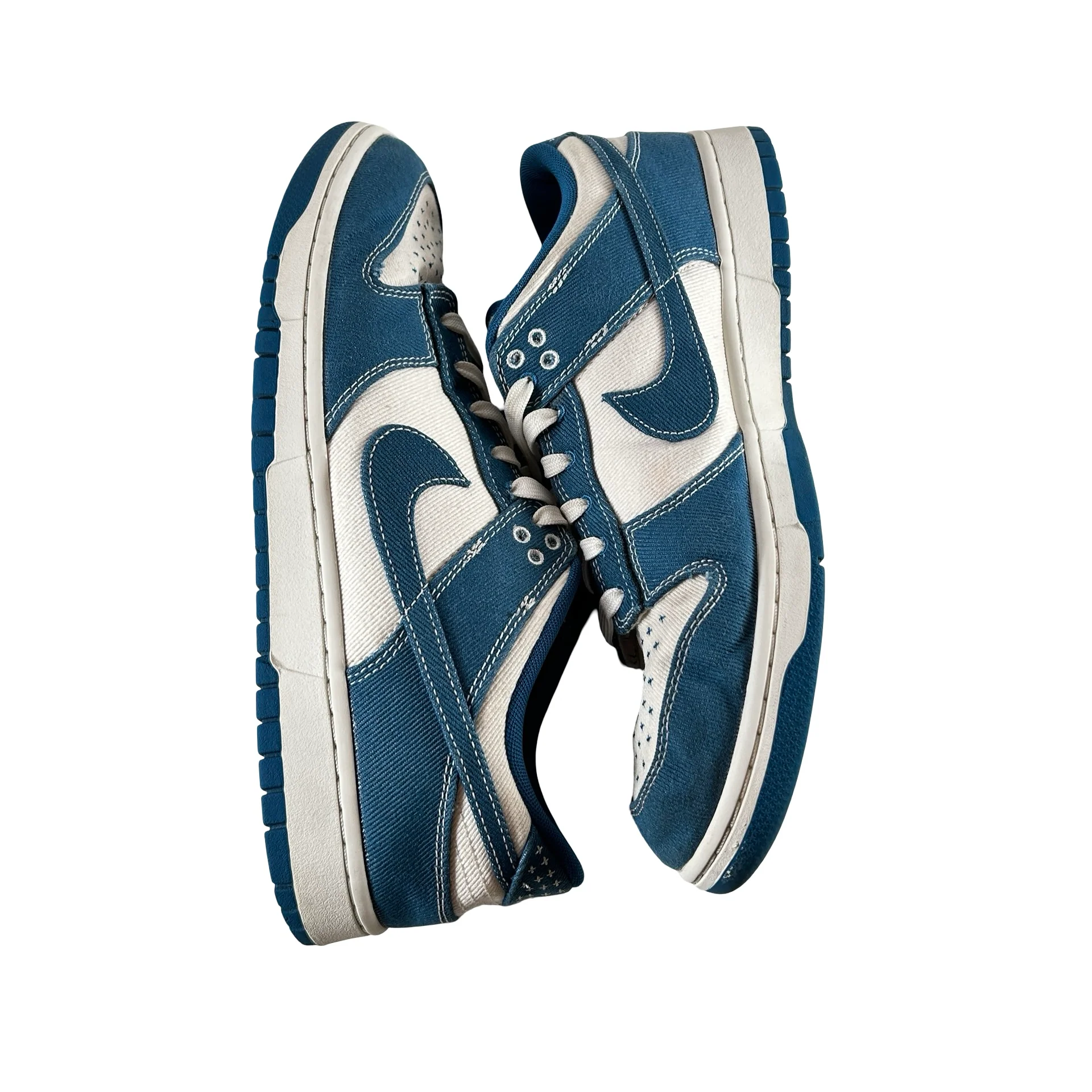 DV0834 101 Nike Dunk Low Industrial Blue Sashiko [USED] - 12.5 M (Used) (No Box) - Image 4