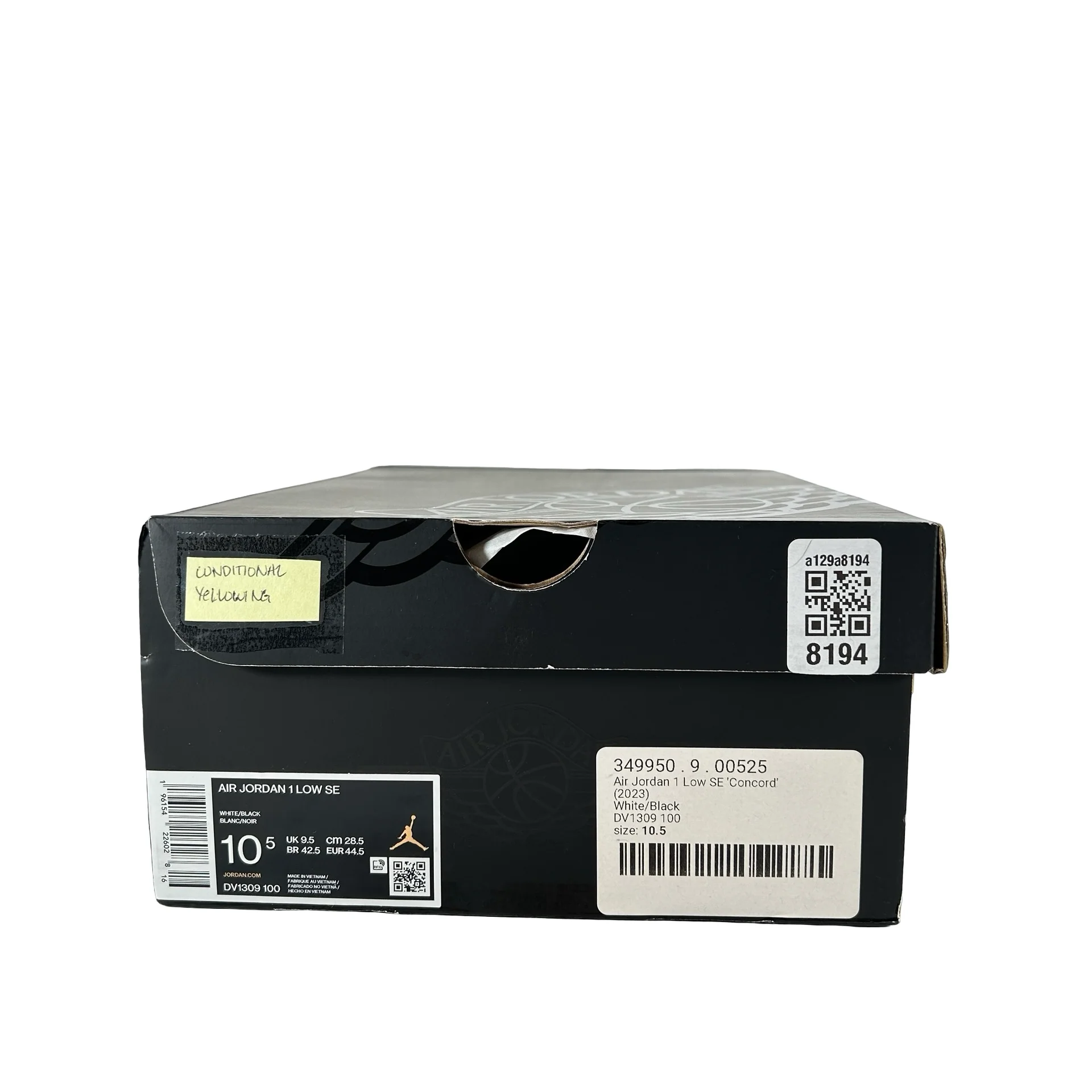 DV1309 100 Jordan 1 Low SE Concord [CONDITIONAL] - 10.5 M (Yellowing Soles) - Image 8
