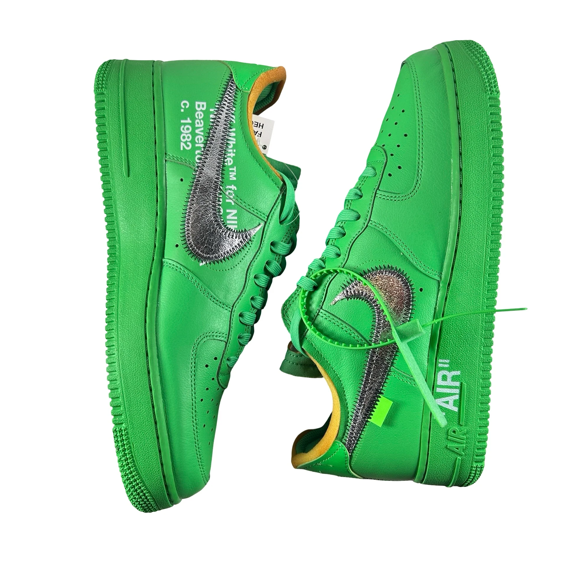 DX1419 300 Nike Air Force 1 Low Off-White Brooklyn [CONDITIONAL] - 9.5 M (Heavy Yellowing Foam) (No Box) - Image 5