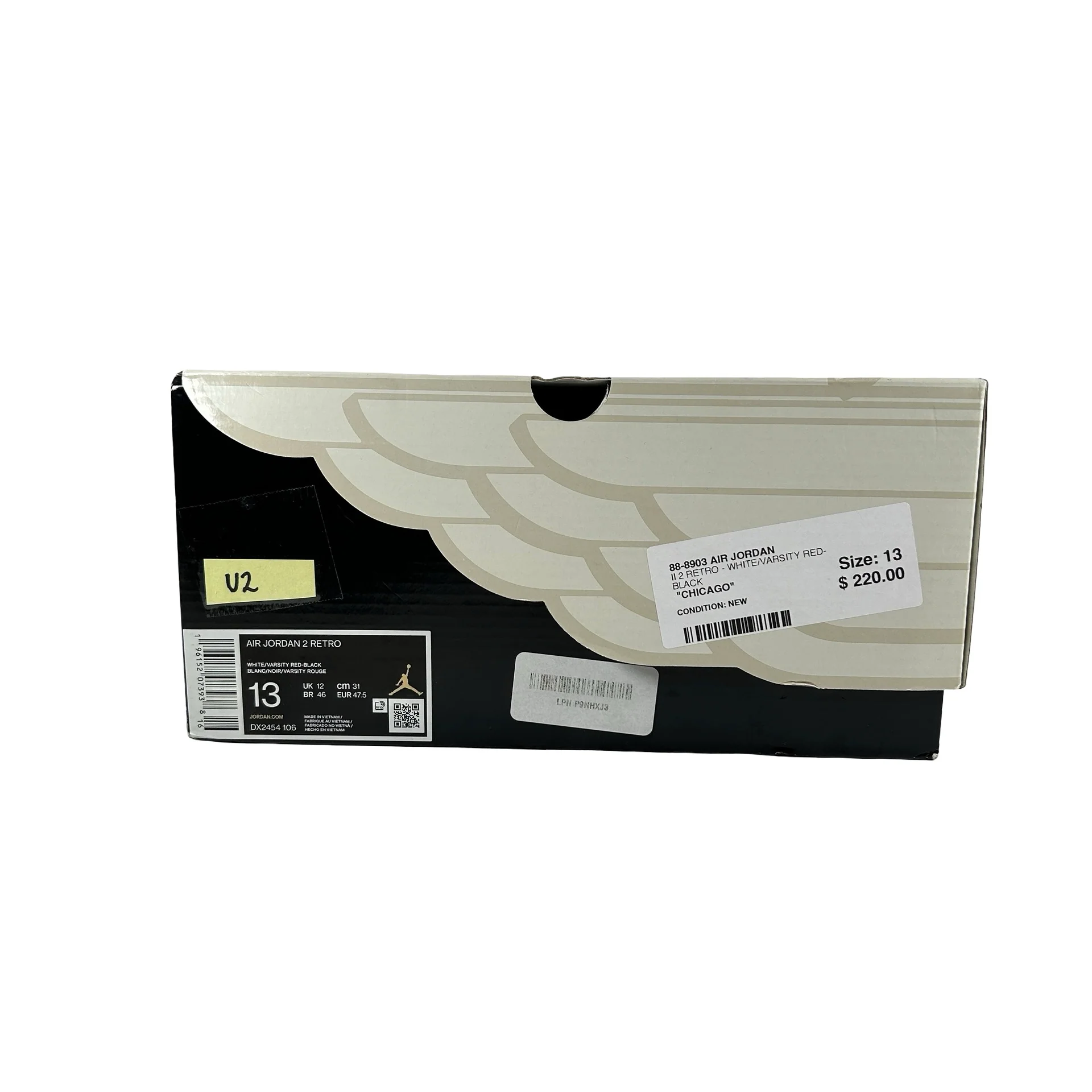 DX2454 106 Jordan 2 Retro OG Chicago (2022) [USED] - 13 M (Used2) - Image 7