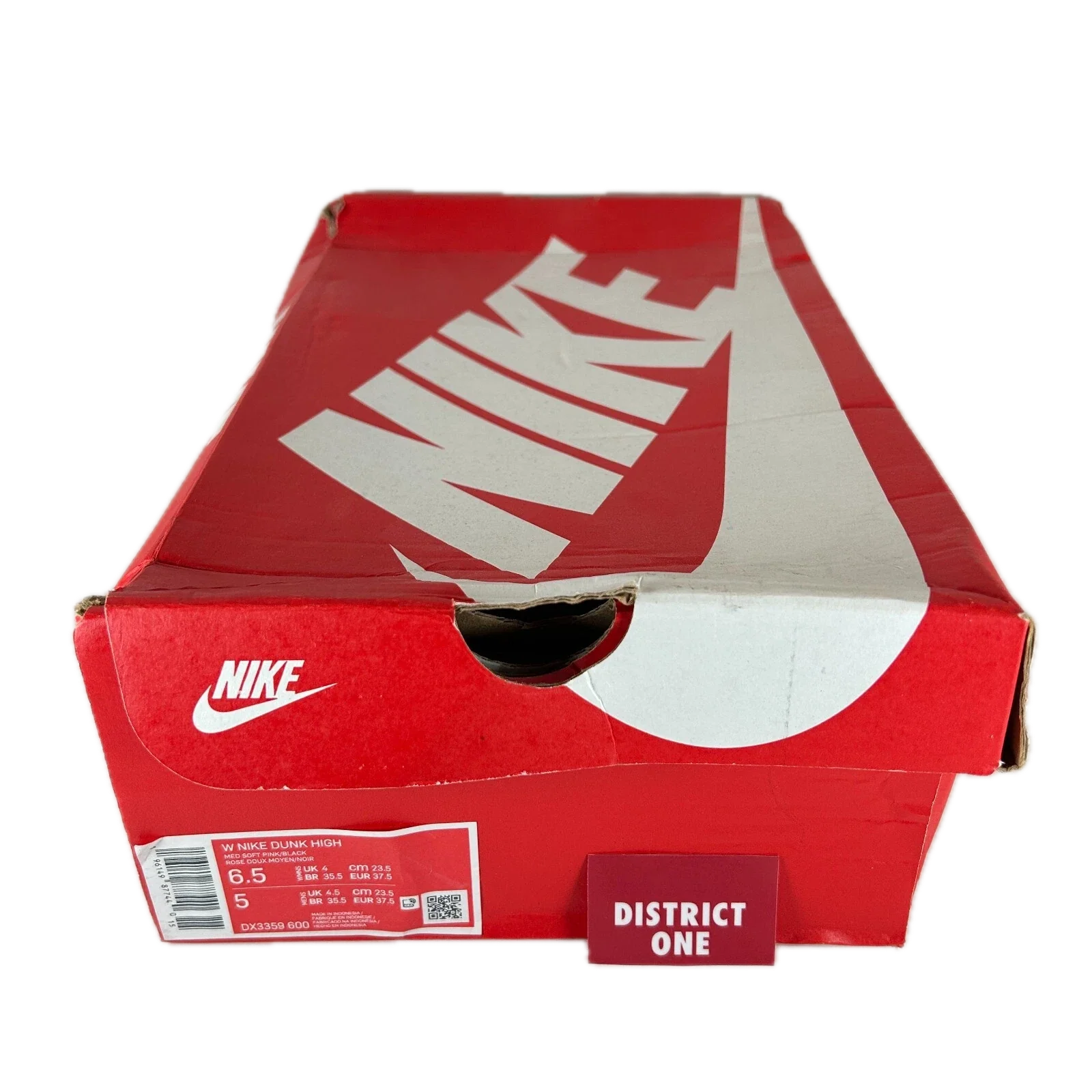 DX3359 600 Nike Dunk High Hoops Pack Pink (Women's) - 6.5 W (Discoloration) (Damaged Box) - Image 6
