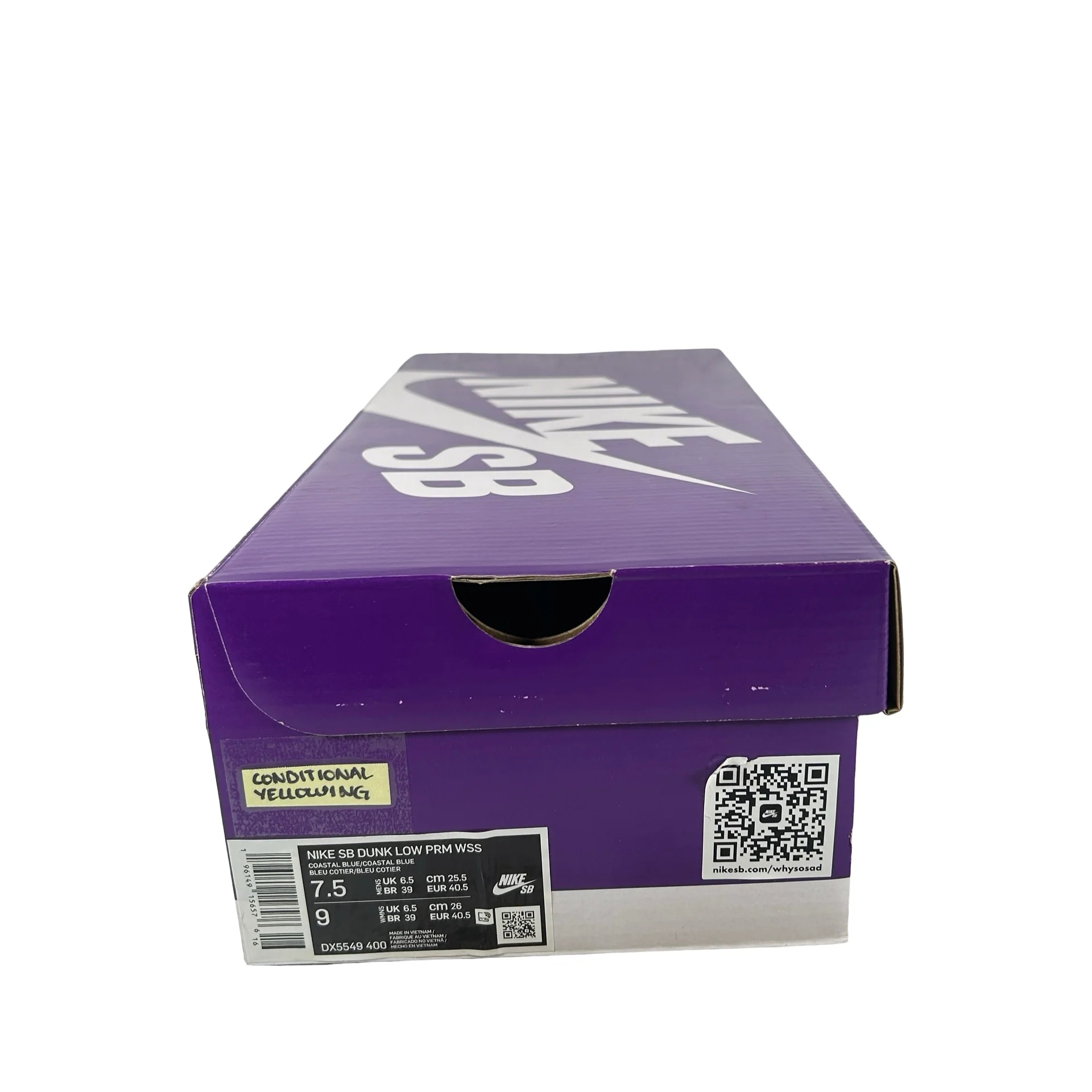 DX5549 400 Nike SB Dunk Low Pro Why So Sad? [CONDITIONAL] - 7.5 M (Yellowing) - Image 7