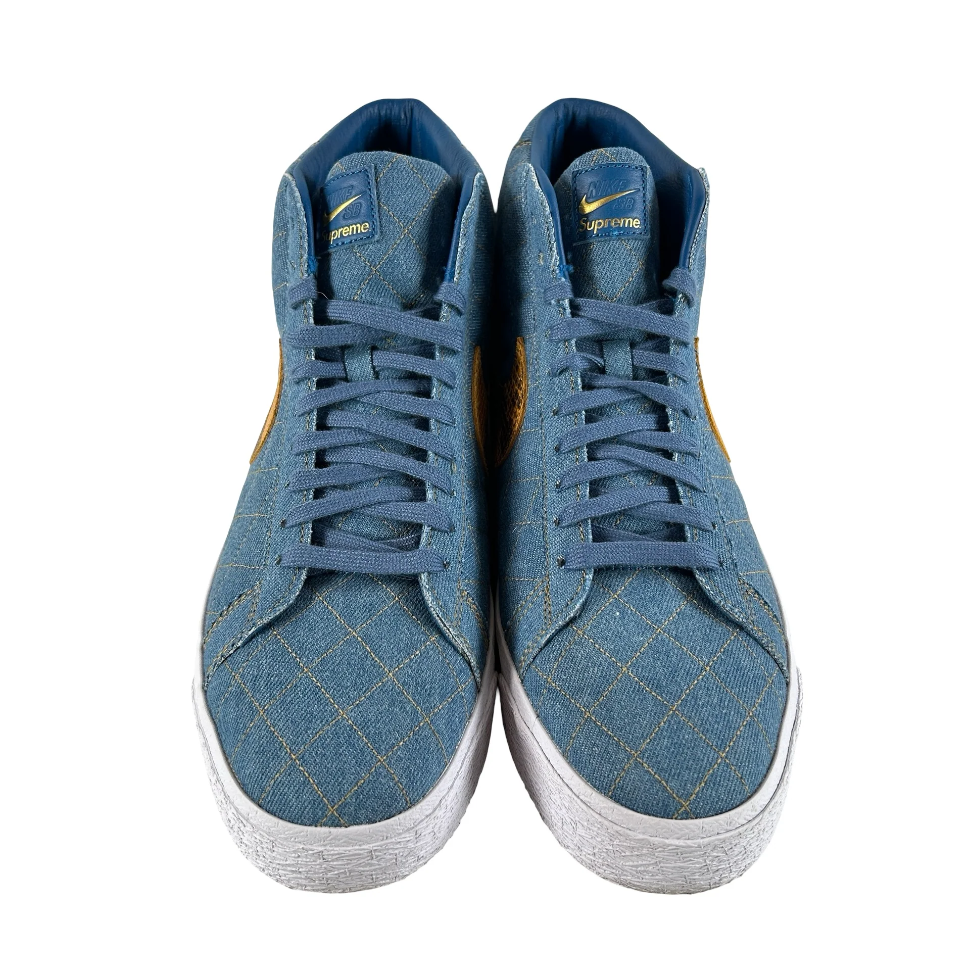 DX8421 400 Nike SB Blazer Mid QS Supreme Denim [USED] - 13 M (Used) - Image 2