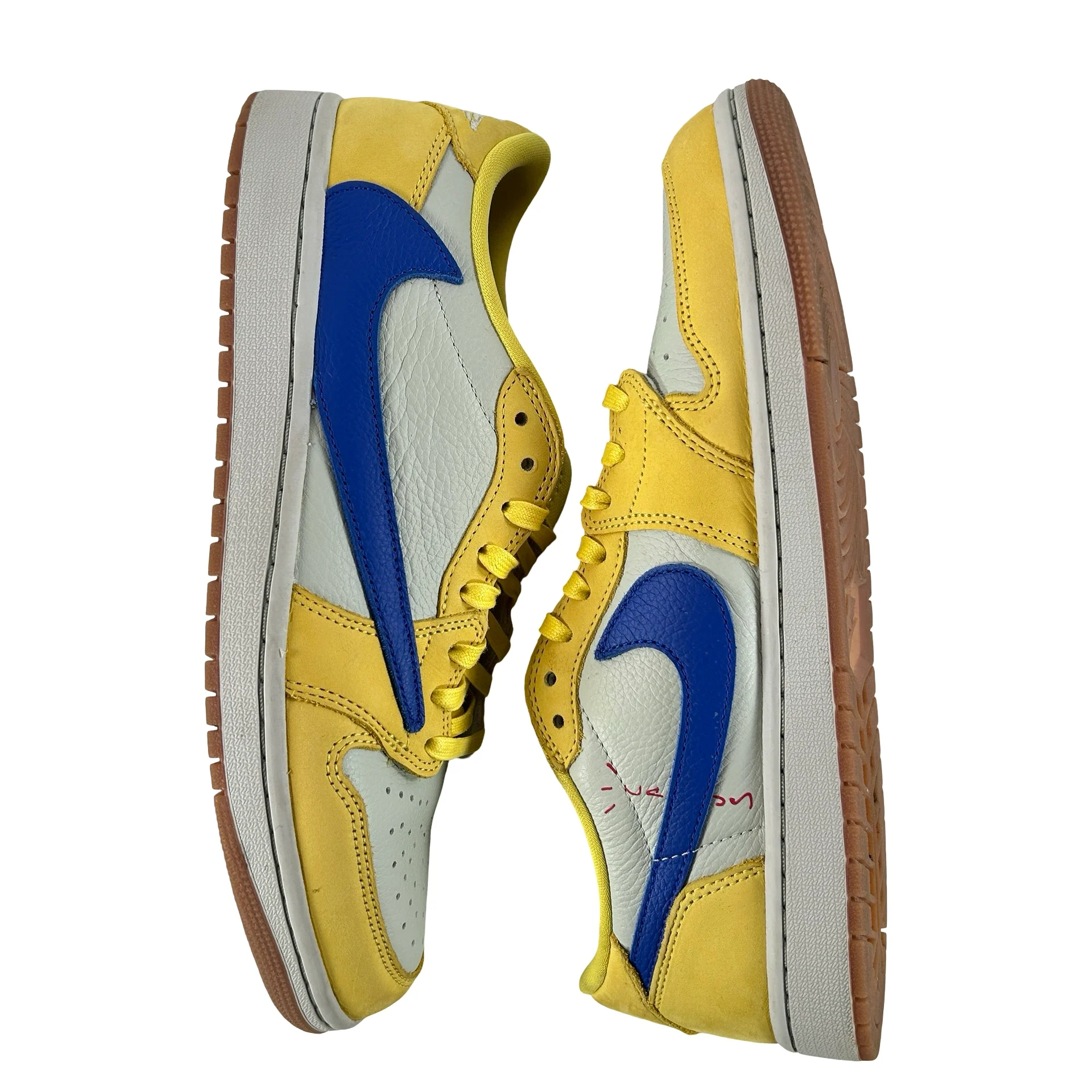 DZ4137 700 Jordan 1 Retro Low OG SP Travis Scott Canary (Women's) [USED] - 11.5 W (Used2) - Image 4
