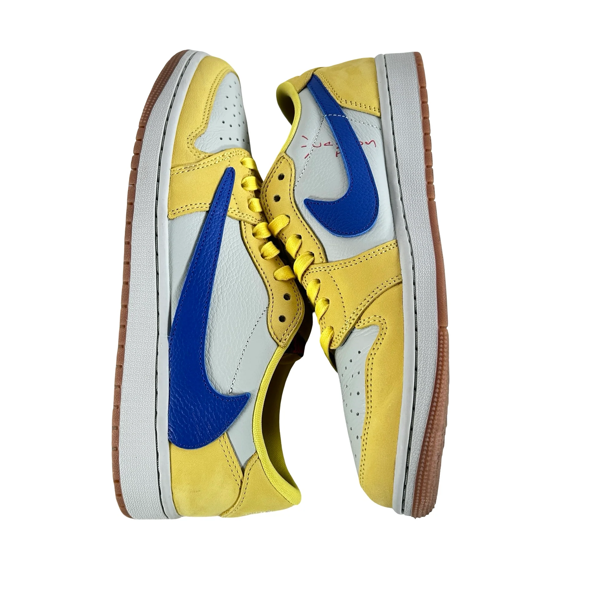 DZ4137 700 Jordan 1 Retro Low OG SP Travis Scott Canary (Women's) [USED] - 11 W (Used3) - Image 4
