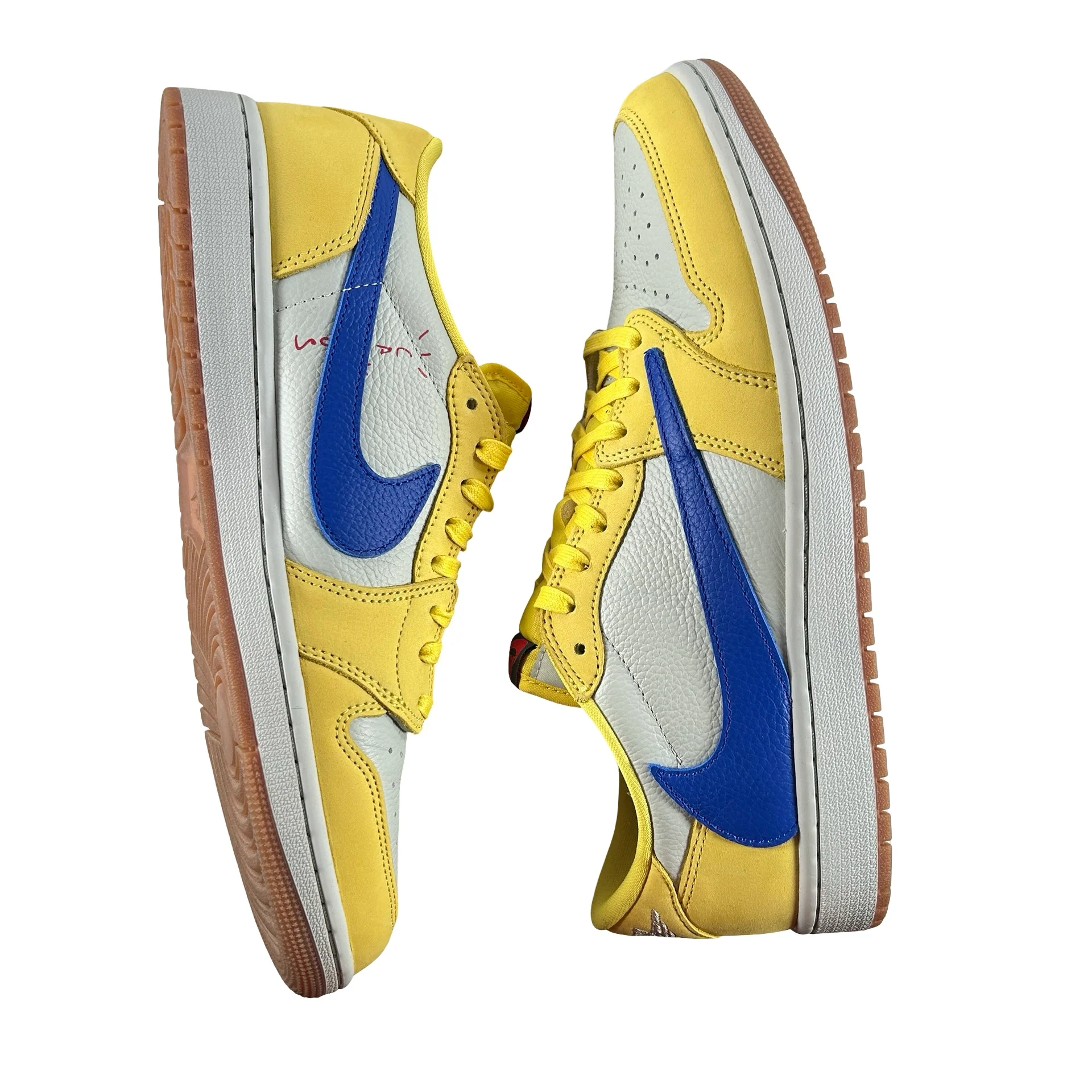 DZ4137 700 Jordan 1 Retro Low OG SP Travis Scott Canary (Women's) [USED] - 12.5 W (Used2) - Image 4