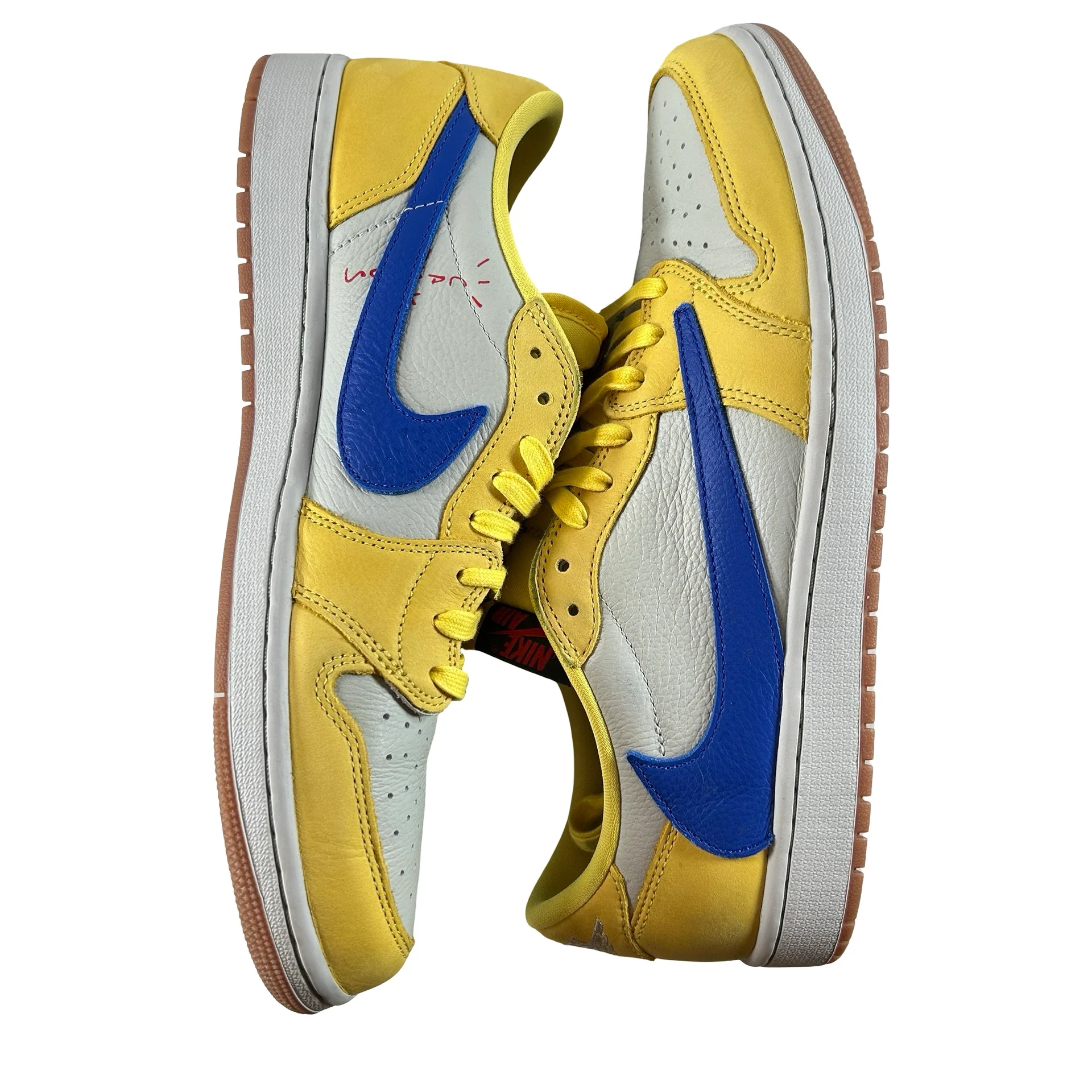 DZ4137 700 Jordan 1 Retro Low OG SP Travis Scott Canary (Women's) [USED] - 13 W (Used2) - Image 5