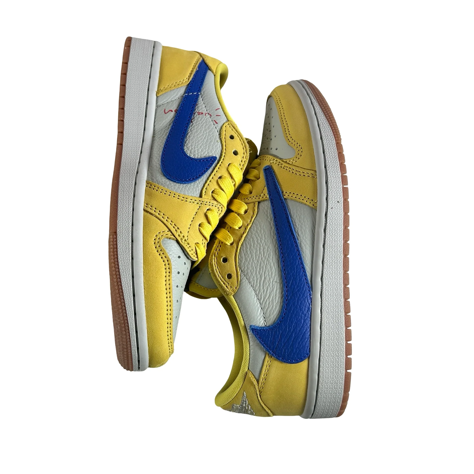DZ4137 700 Jordan 1 Retro Low OG SP Travis Scott Canary (Women's) [USED] - 5.5 W (Used) - Image 5
