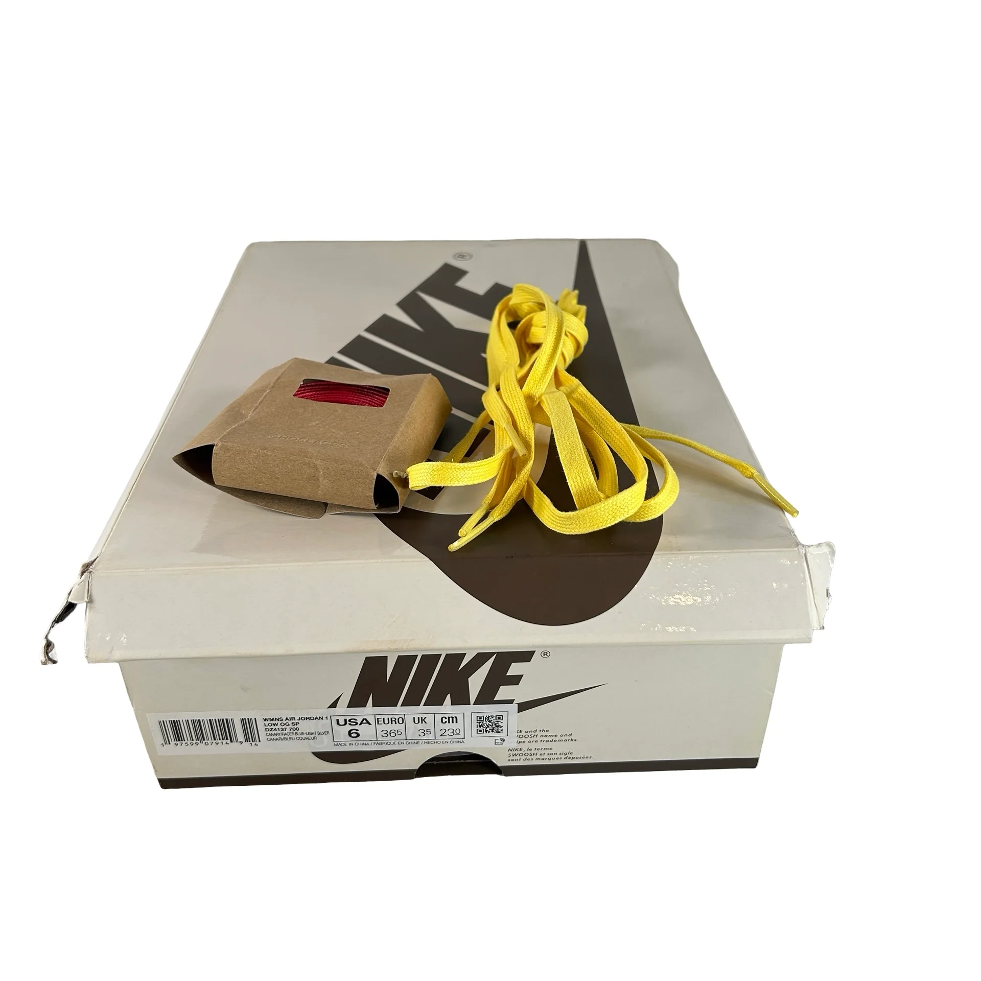 DZ4137 700 Jordan 1 Retro Low OG SP Travis Scott Canary (Women's) [USED] - 6 W (Used) - Image 7