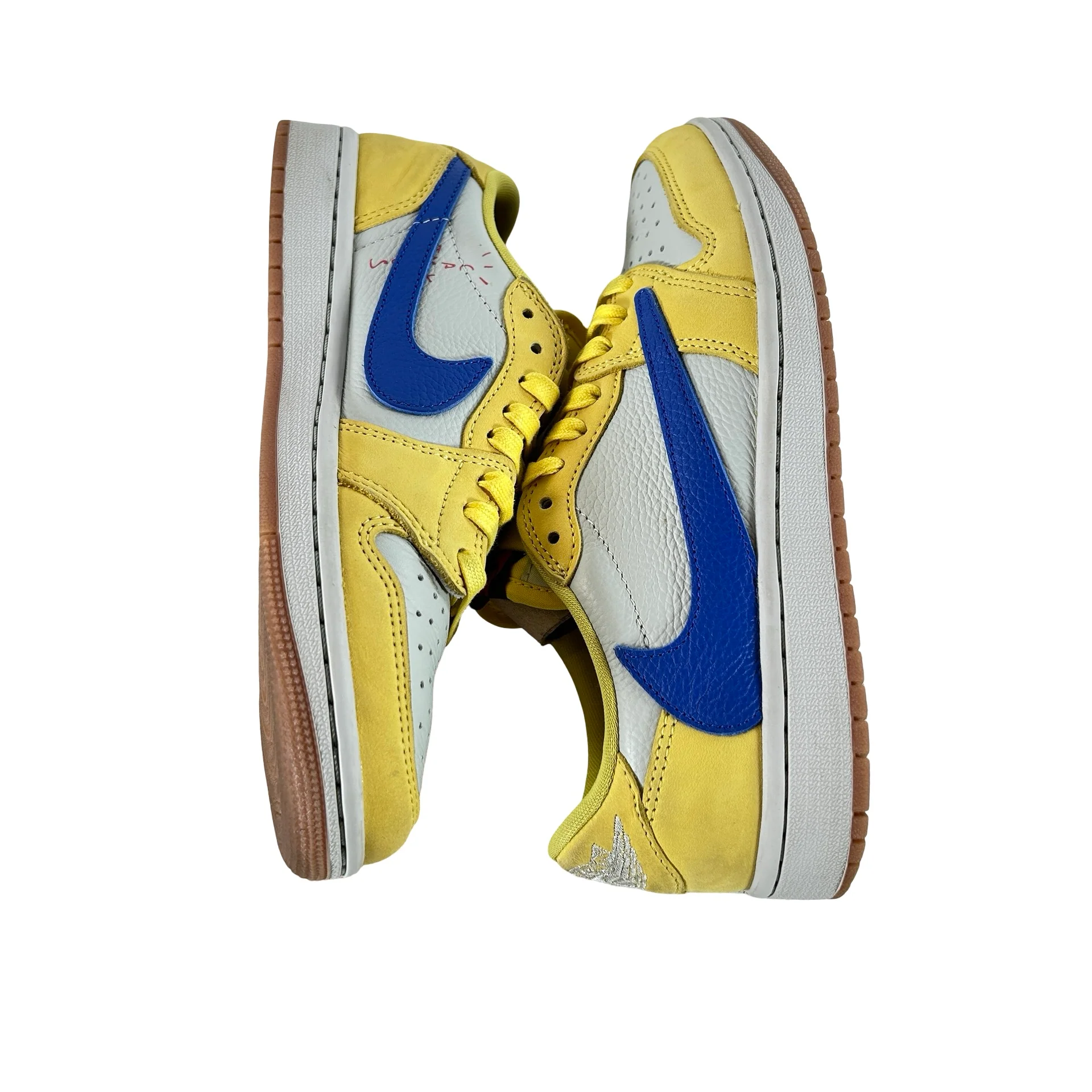 DZ4137 700 Jordan 1 Retro Low OG SP Travis Scott Canary (Women's) [USED] - 7.5 W (Used) - Image 5