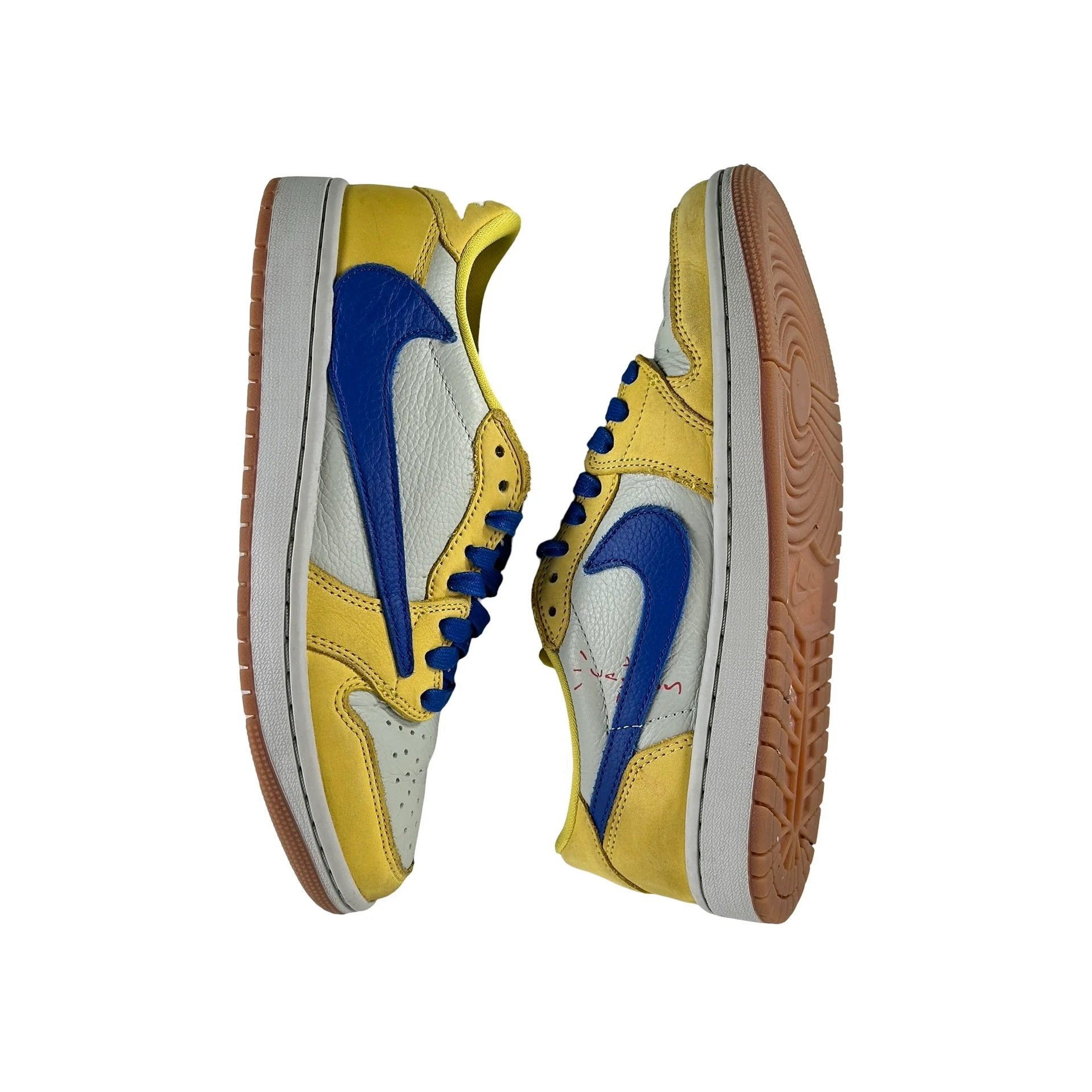 DZ4137 700 Jordan 1 Retro Low OG SP Travis Scott Canary (Women's) [USED] - 8 W (Used) (No Box) - Image 5