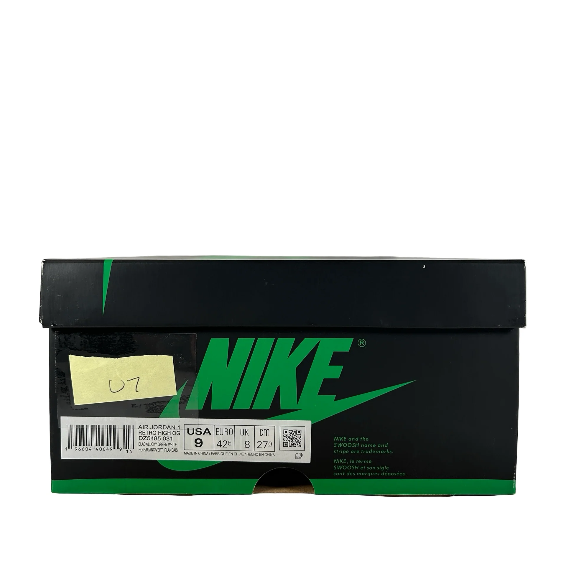 DZ5485 031 Jordan 1 Retro High OG Lucky Green [USED] - 9 M (Used7) - Image 7