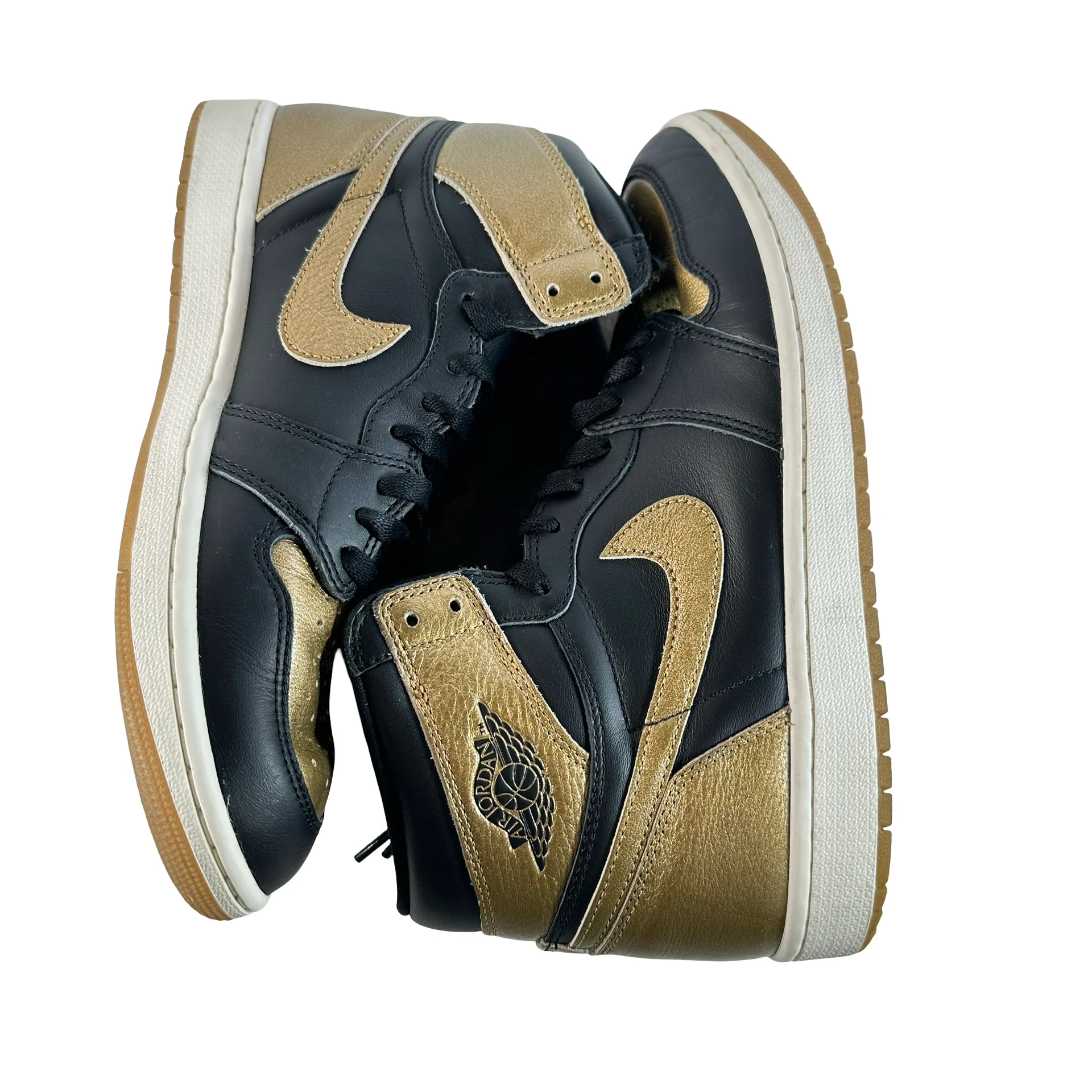 DZ5485 071 Air Jordan 1 Retro High OG Black Metallic Gold [USED] - 10 M (Used) - Image 5