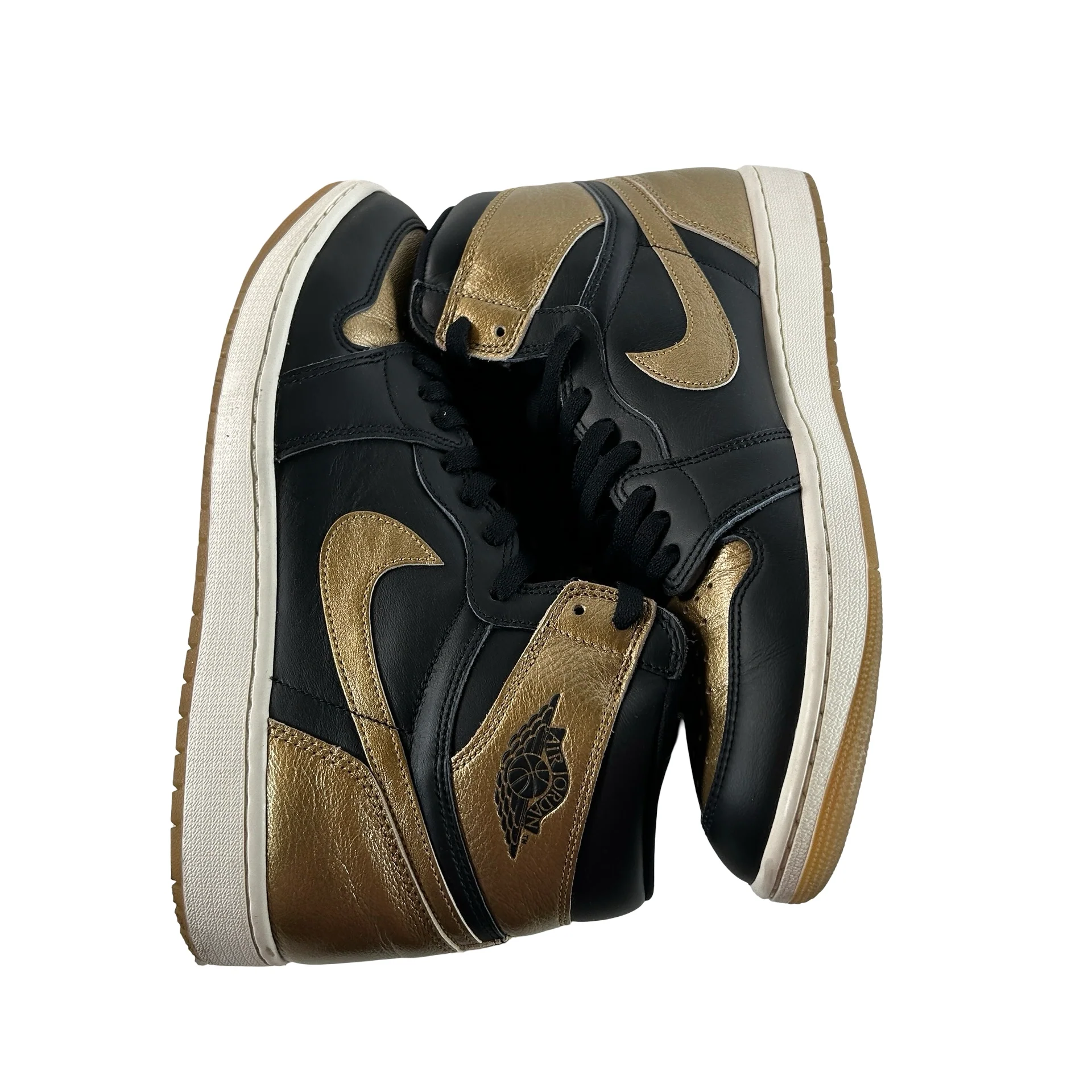 DZ5485 071 Jordan 1 Retro High OG Black Metallic Gold [USED] - 12 M (Used2) - Image 5