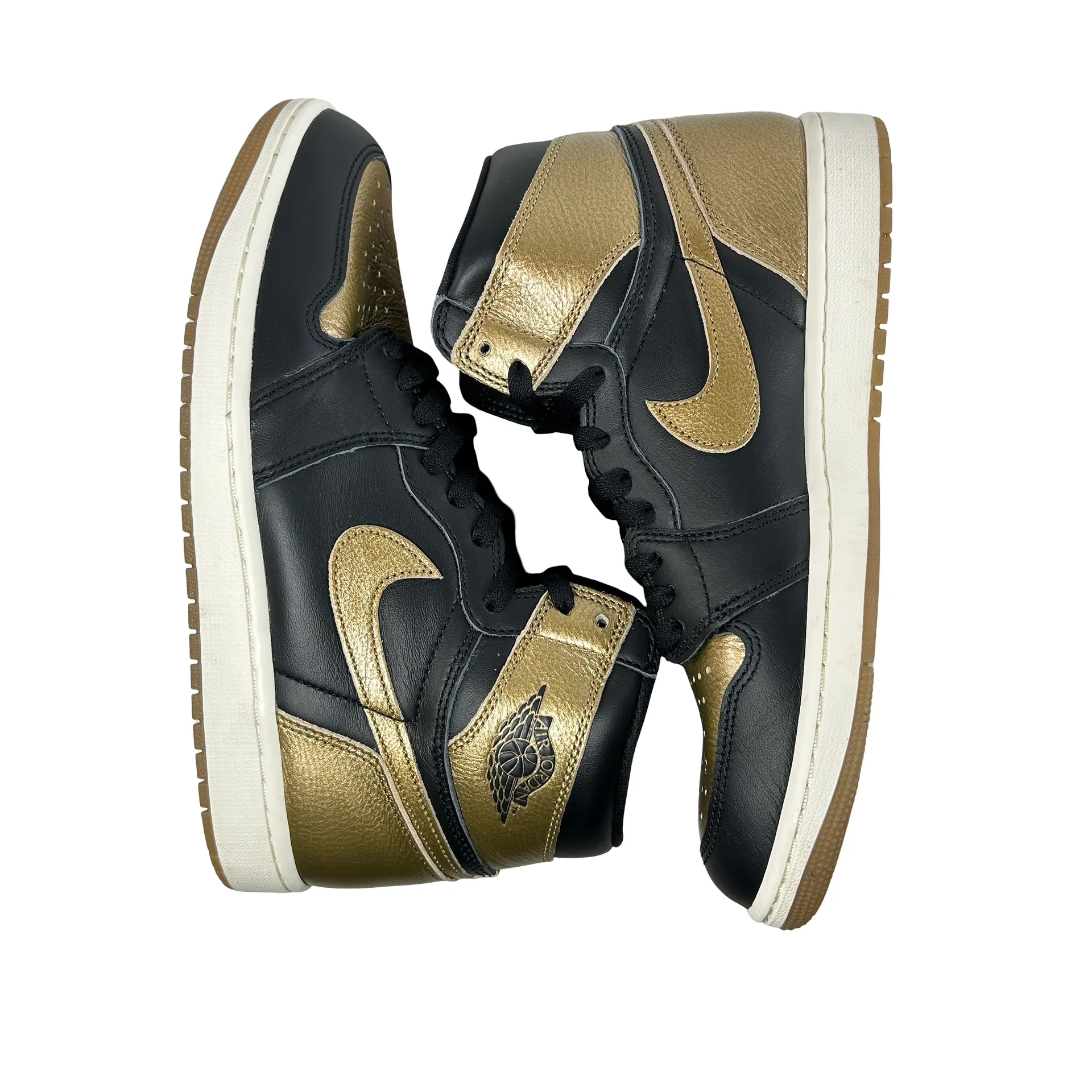 DZ5485 071 Jordan 1 Retro High OG Black Metallic Gold [USED] - 9.5 M (Used) - Image 4