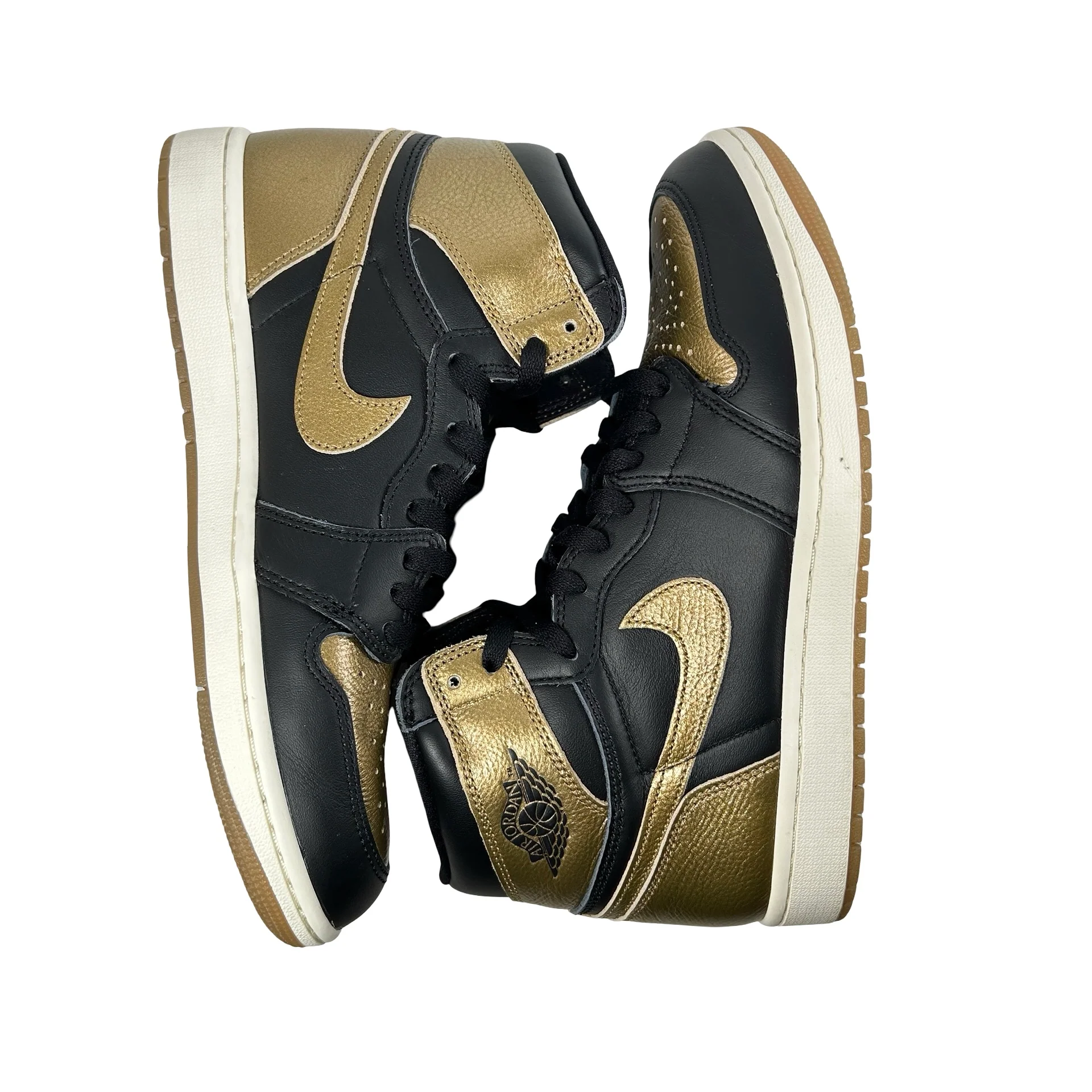 DZ5485 071 Jordan 1 Retro High OG Black Metallic Gold [USED] - 9.5 M (Used) - Image 5