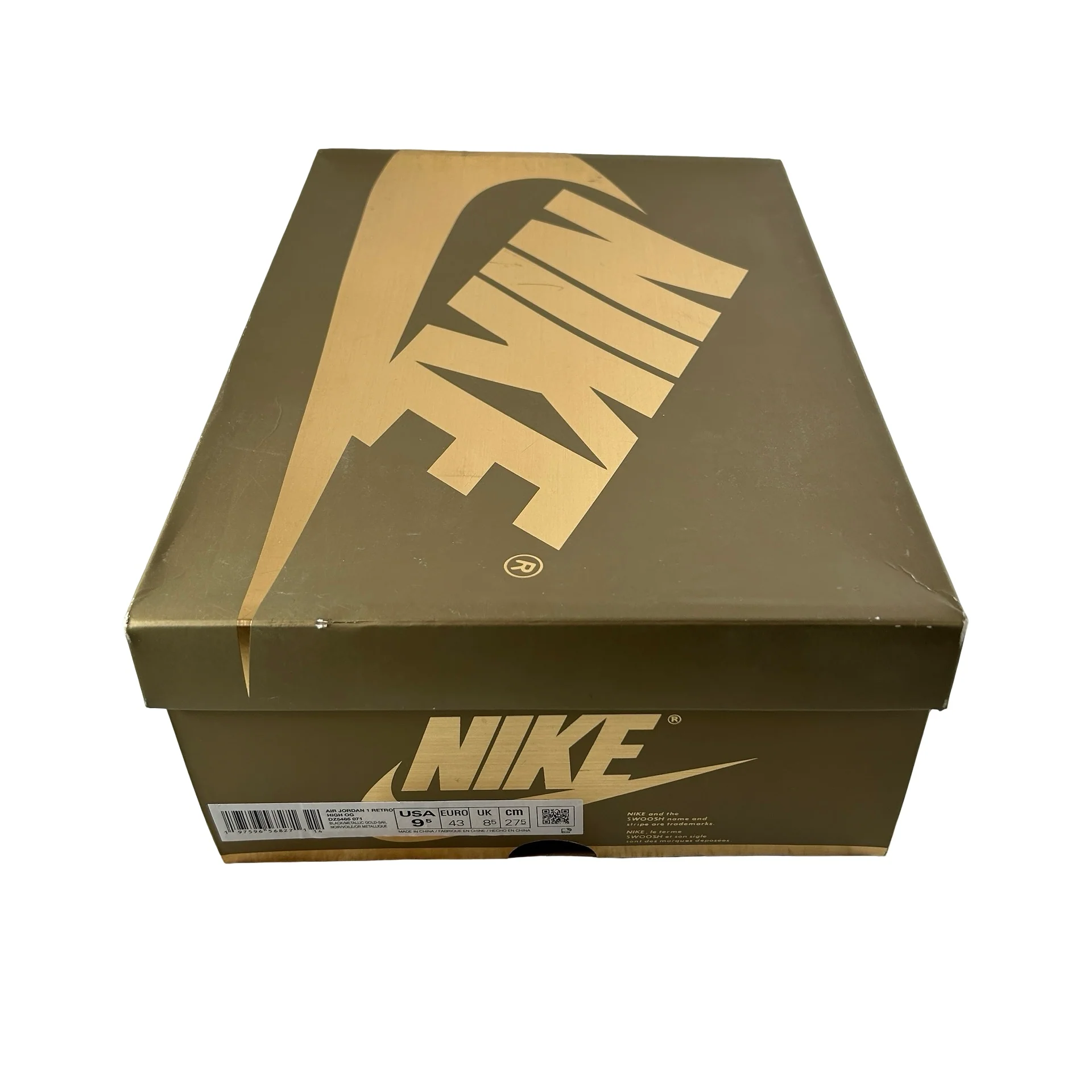 DZ5485 071 Jordan 1 Retro High OG Black Metallic Gold [USED] - 9.5 M (Used) - Image 7