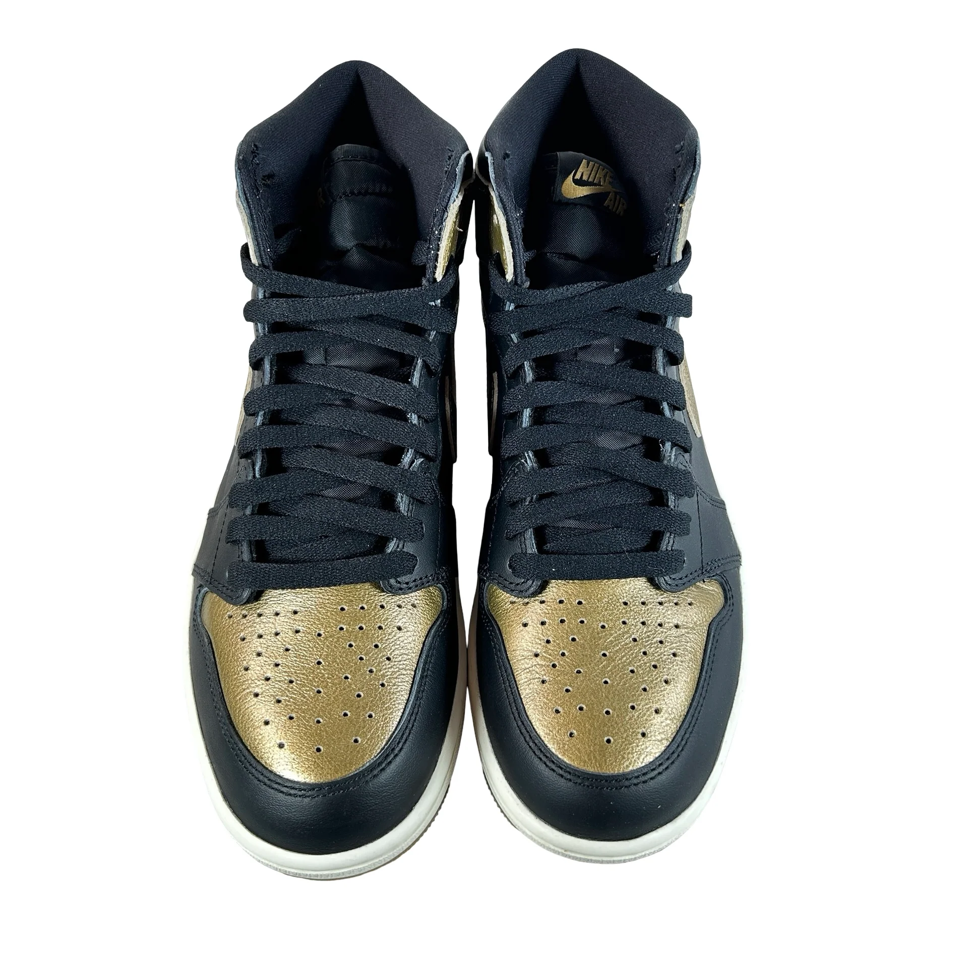 DZ5485 071 Jordan 1 Retro High OG Black Metallic Gold [USED] - 9 M (Used) - Image 2