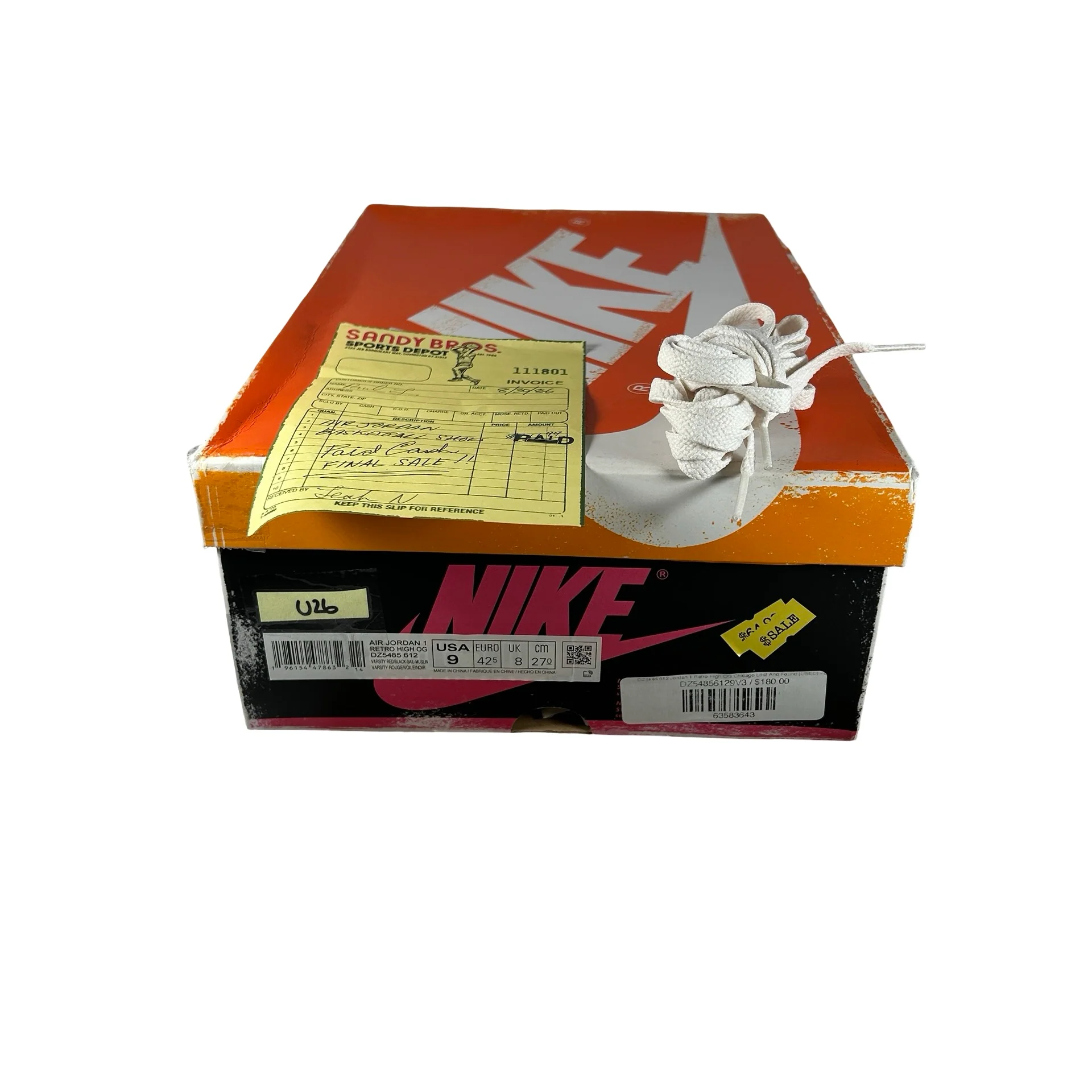 DZ5485 612 Jordan 1 Retro High OG Chicago Lost and Found [USED] - 9 M (Used26) - Image 7
