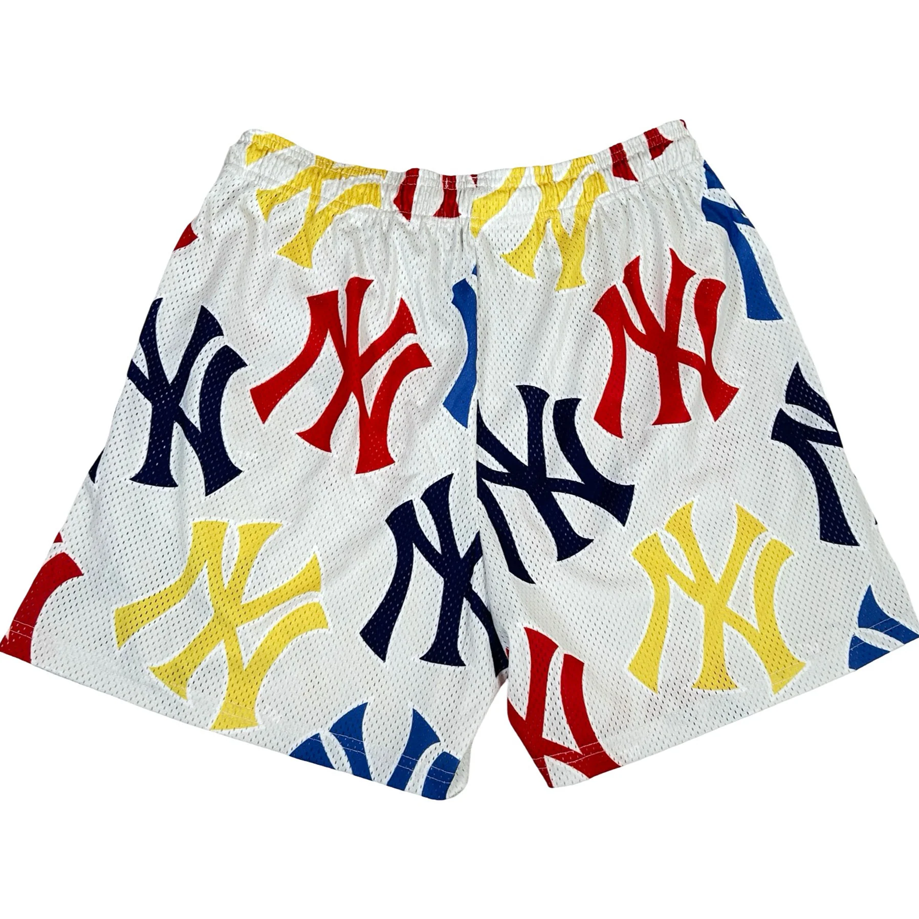Eric Emanuel EE Basic Shorts New York Yankees White Yellow [USED] - XL (Used) - Image 2