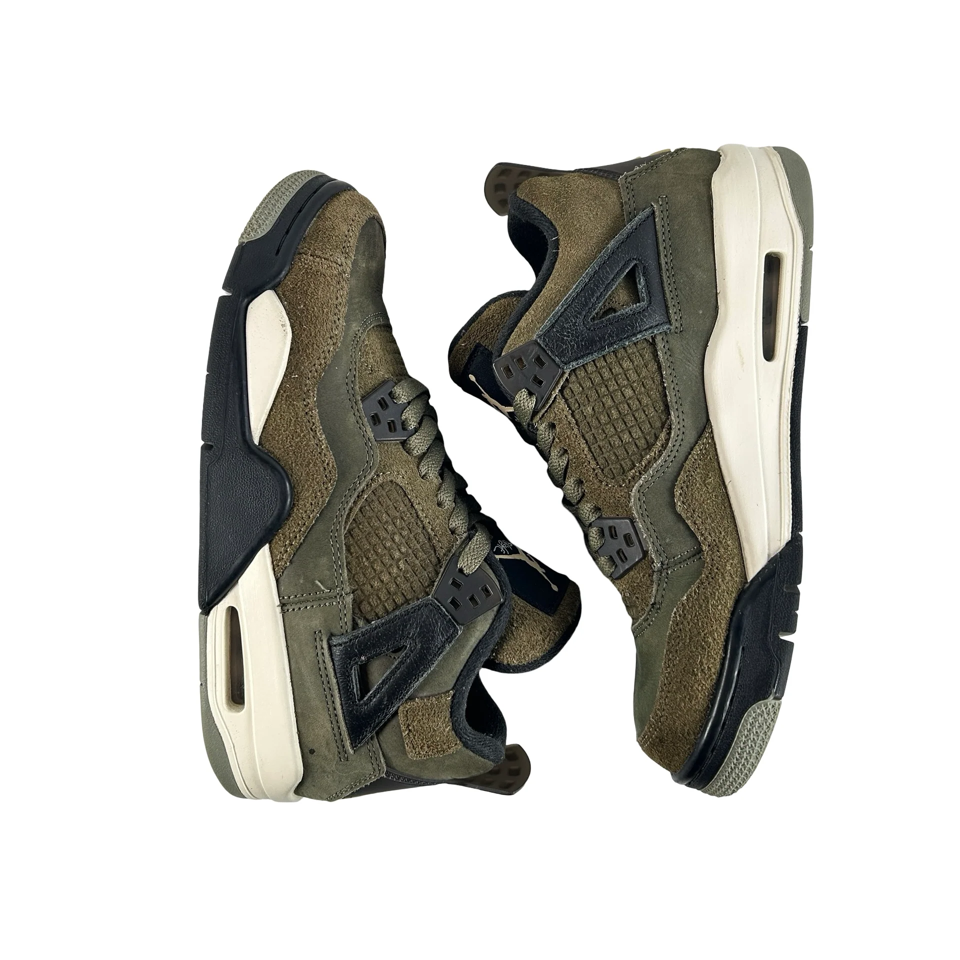 FB9928 200 Jordan 4 Retro SE Craft Medium Olive (GS) [USED] - 5.5 Y (Used) (No Box) - Image 4