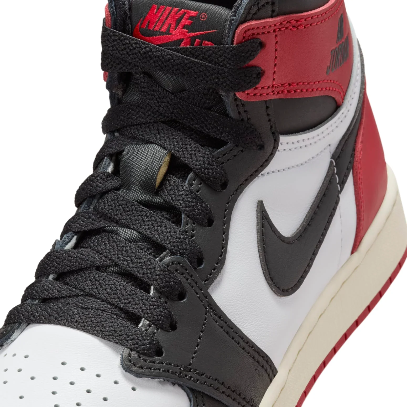 FD1437 106 Air Jordan 1 Retro High OG Black Toe Reimagined (GS) [REPLACE BOX] - Image 5