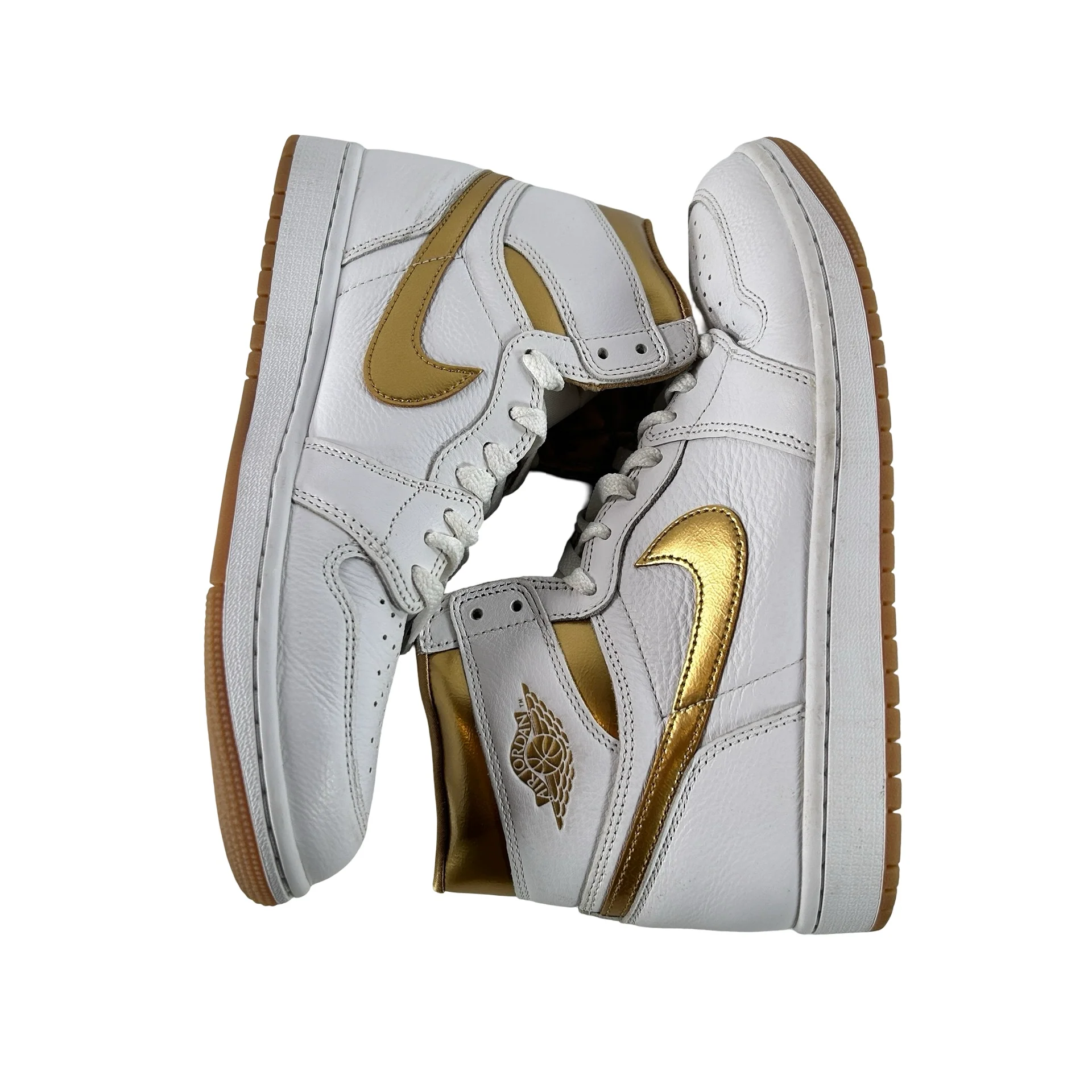 FD2596 107 Jordan 1 Retro High OG Metallic Gold (Women's) [USED] - 9.5 W (Used) (No Box) - Image 5
