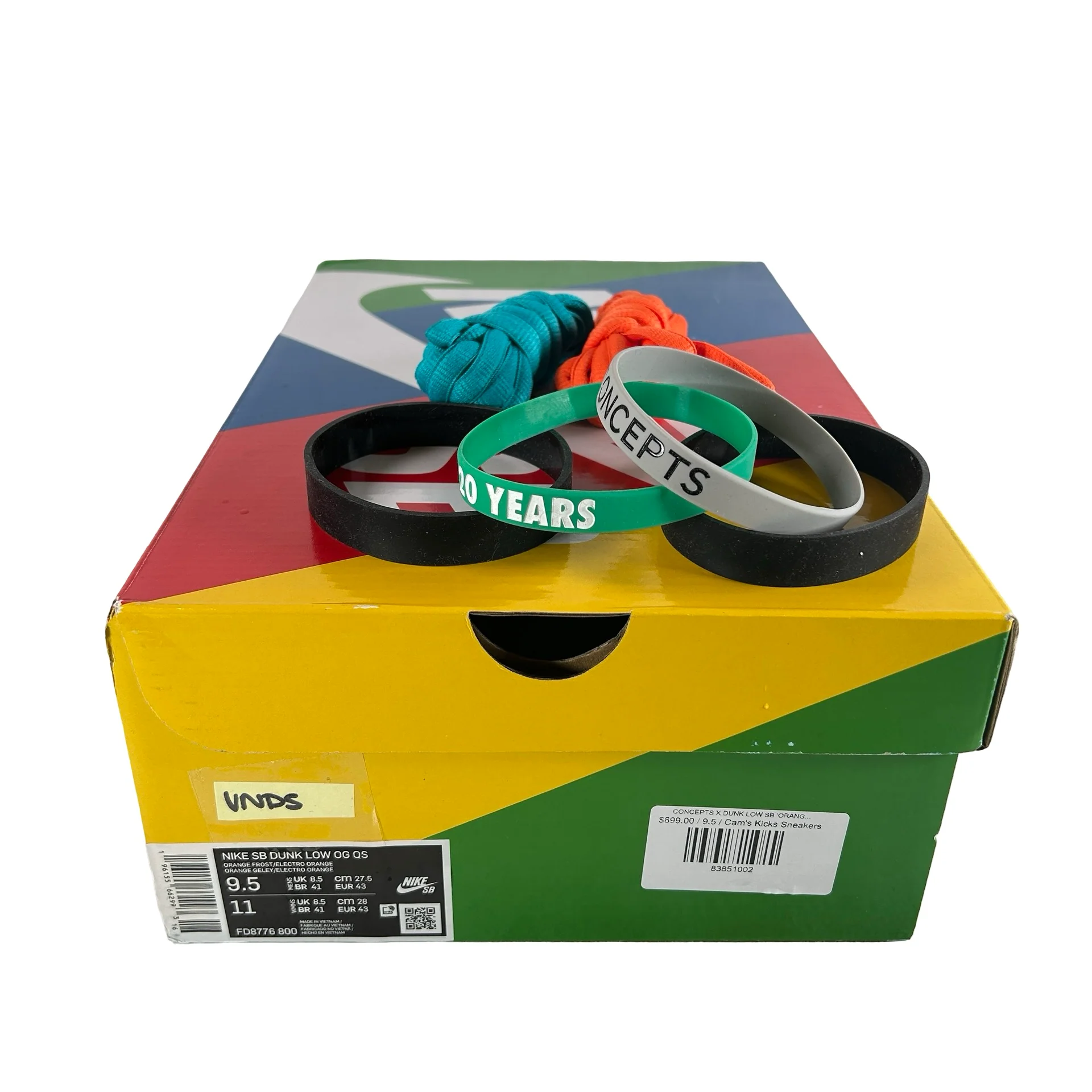 FD8776 800 Nike SB Dunk Low Concepts Orange Lobster [USED] - 9.5 M (VNDS) - Image 7