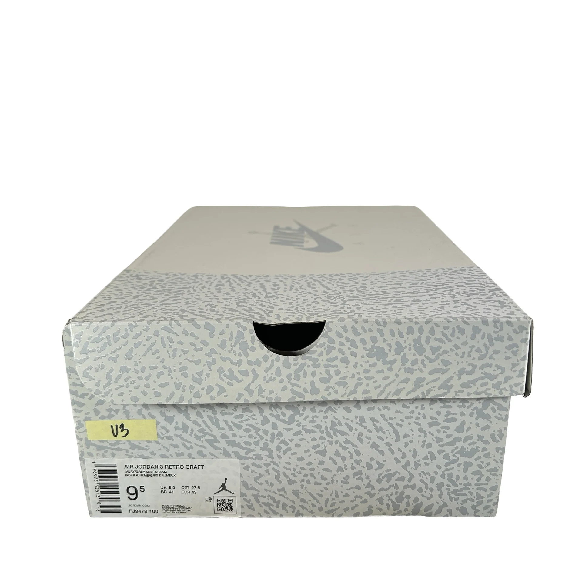 FJ9479 100 Jordan 3 Retro Craft Ivory [USED] - 9.5 M (Used3) - Image 7