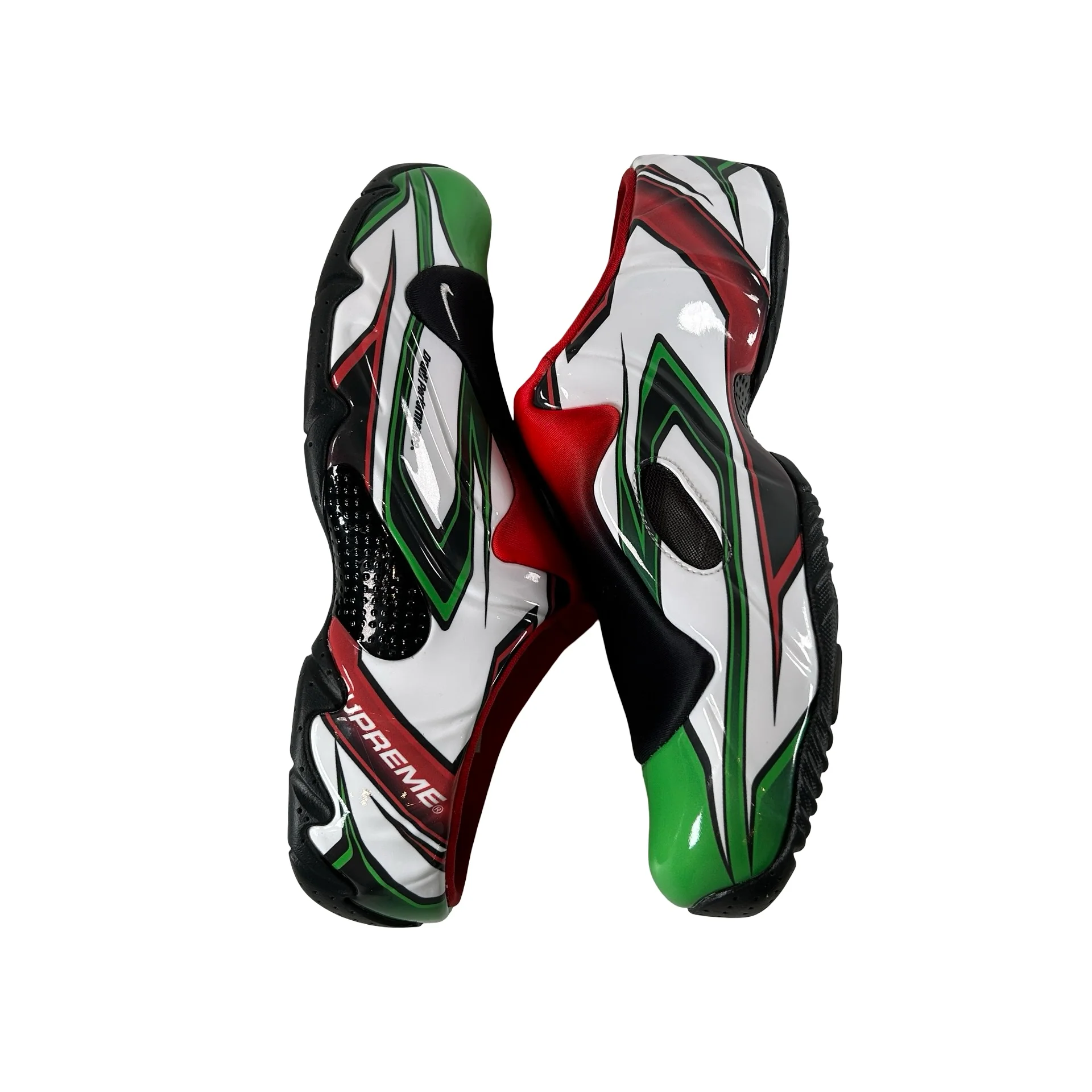 FN0289 100 Nike Clogposite Supreme White Gym Red Green [USED] - 9.5 M (Used) - Image 4
