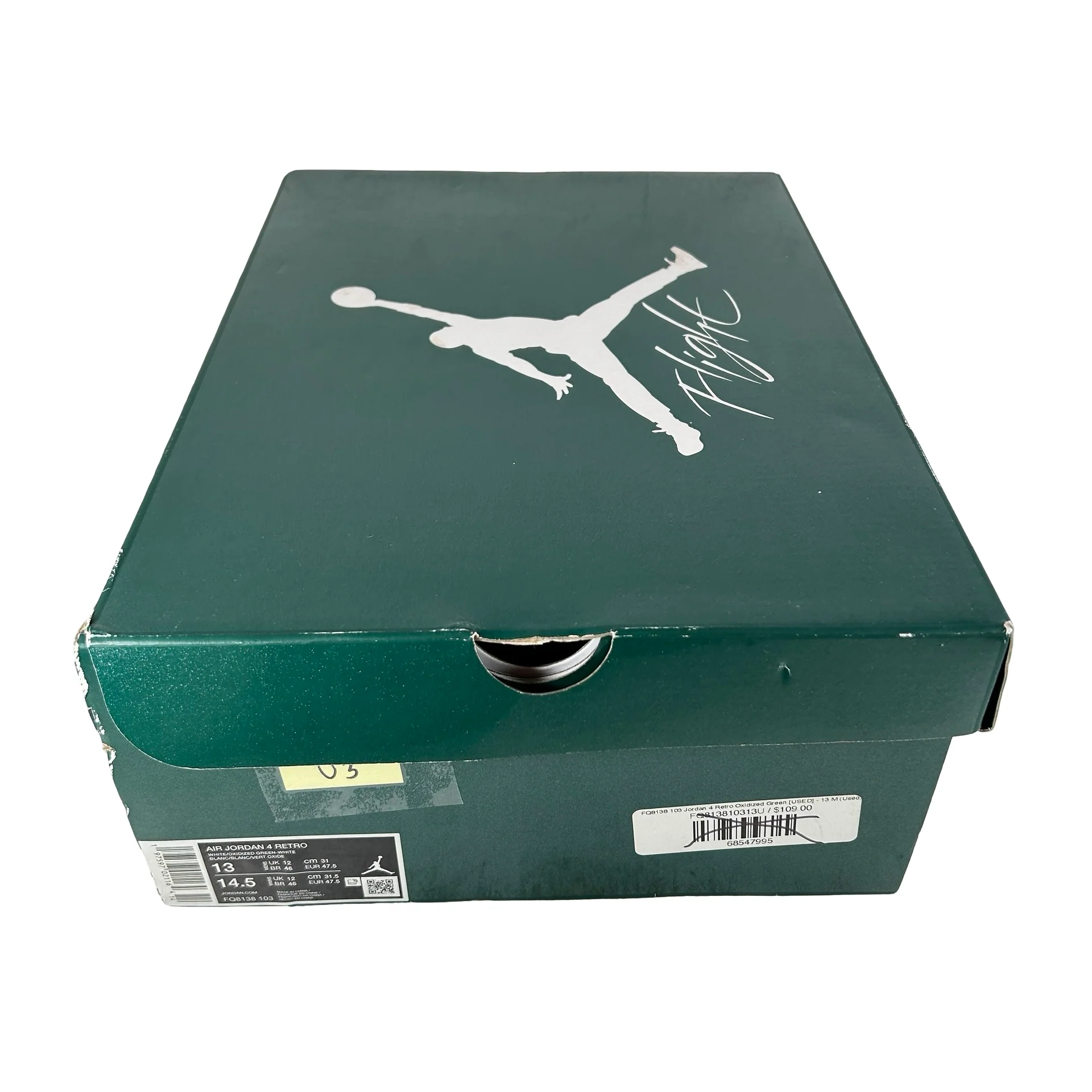 FQ8138 103 Jordan 4 Retro Oxidized Green [USED] - 13 M (Used3) - Image 7