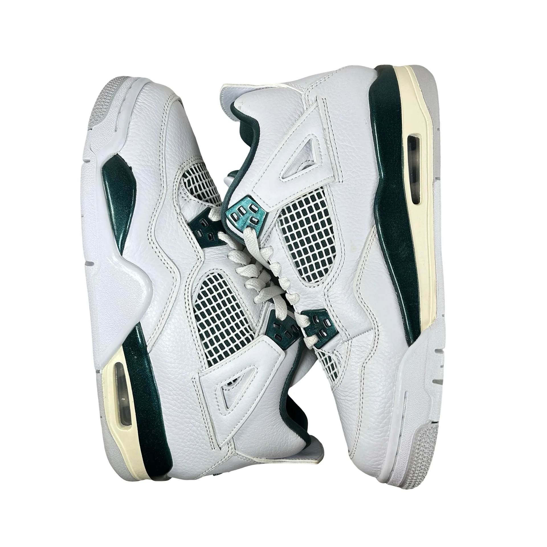 FQ8213 103 Jordan 4 Retro Oxidized Green (GS) [CONDITIONAL] - 6 Y (Yellowing) (Scratch Right Heel) - Image 4