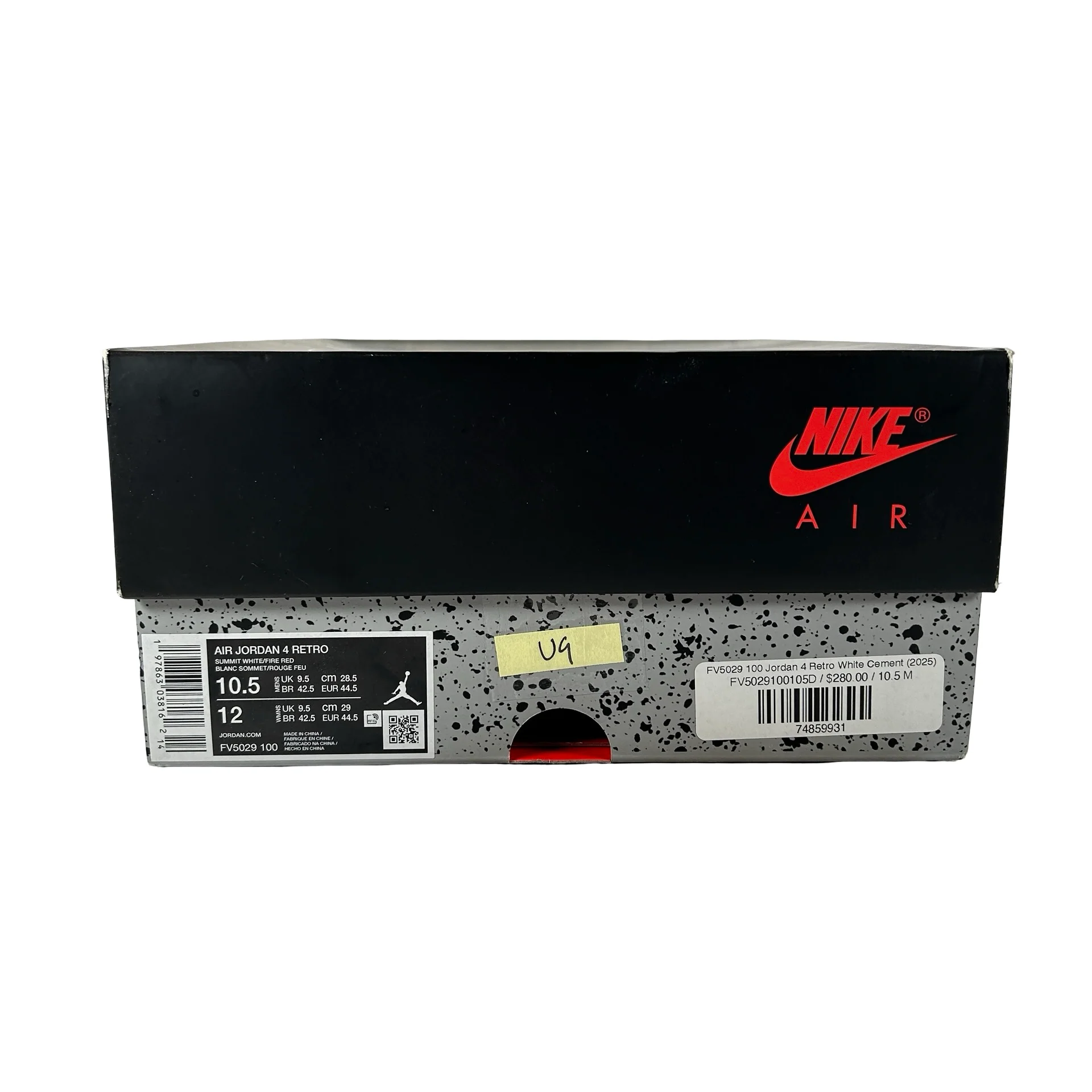 FV5029 100 Jordan 4 Retro White Cement (2025) [USED] - 10.5 M (Used9) - Image 7