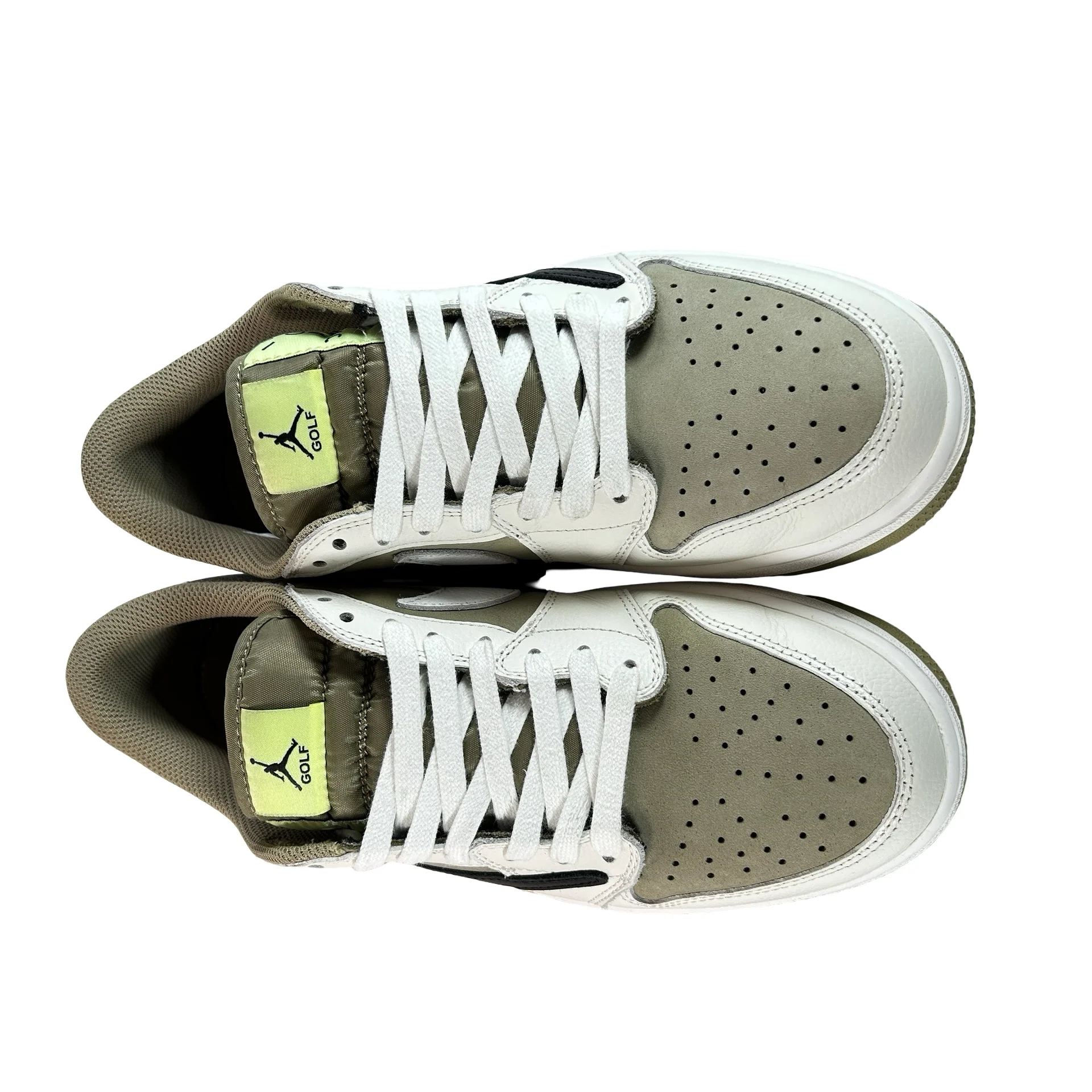 FZ3124 200 Jordan 1 Retro Low Golf Travis Scott Neutral Olive [USED] - 10.5 M (Used) (Replace Box) - Image 2
