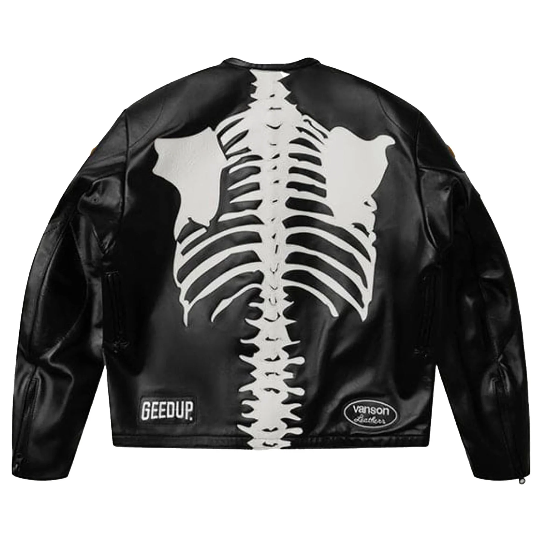 Geed up x Vanson Bone Jacket Black/White - Image 2
