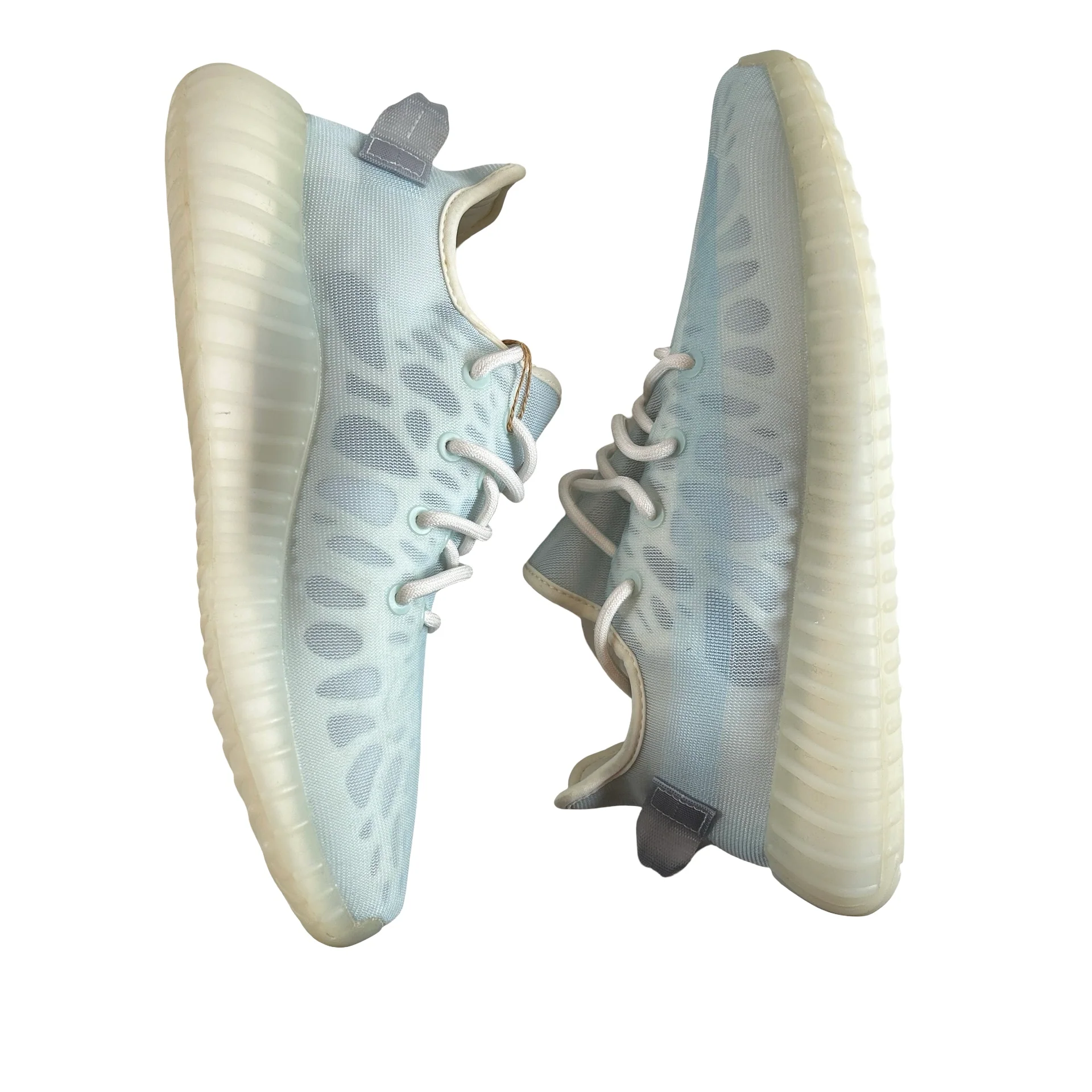 GW2869 adidas Yeezy Boost 350 V2 Mono Ice [CONDITIONAL] - 9.5 M (Slight Yellowing) - Image 4